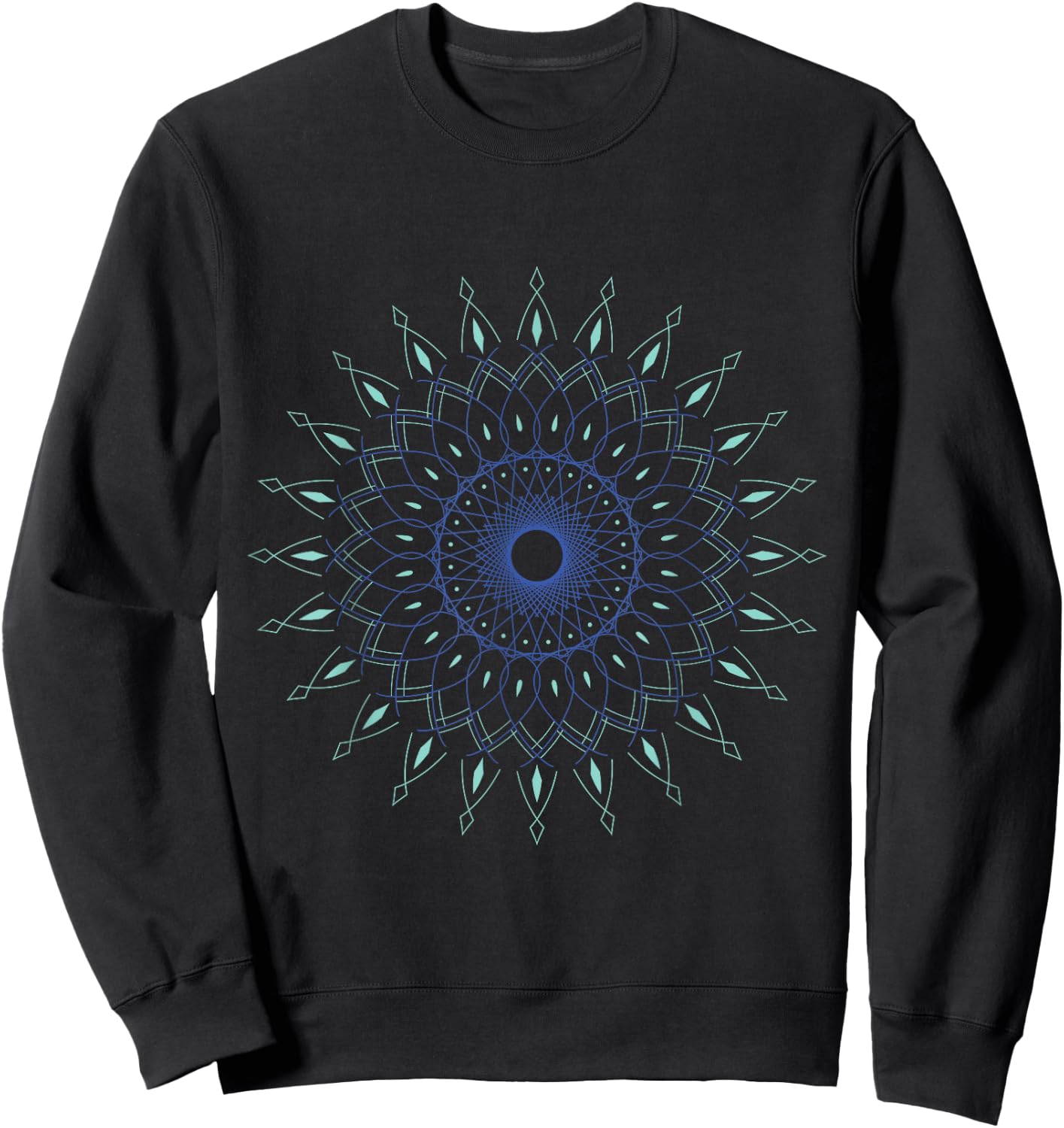 Spiritual Yoga Sacred Geometry Hindu Pilates Yogi Mandala Sweatshirt - Sweatshirt | Black