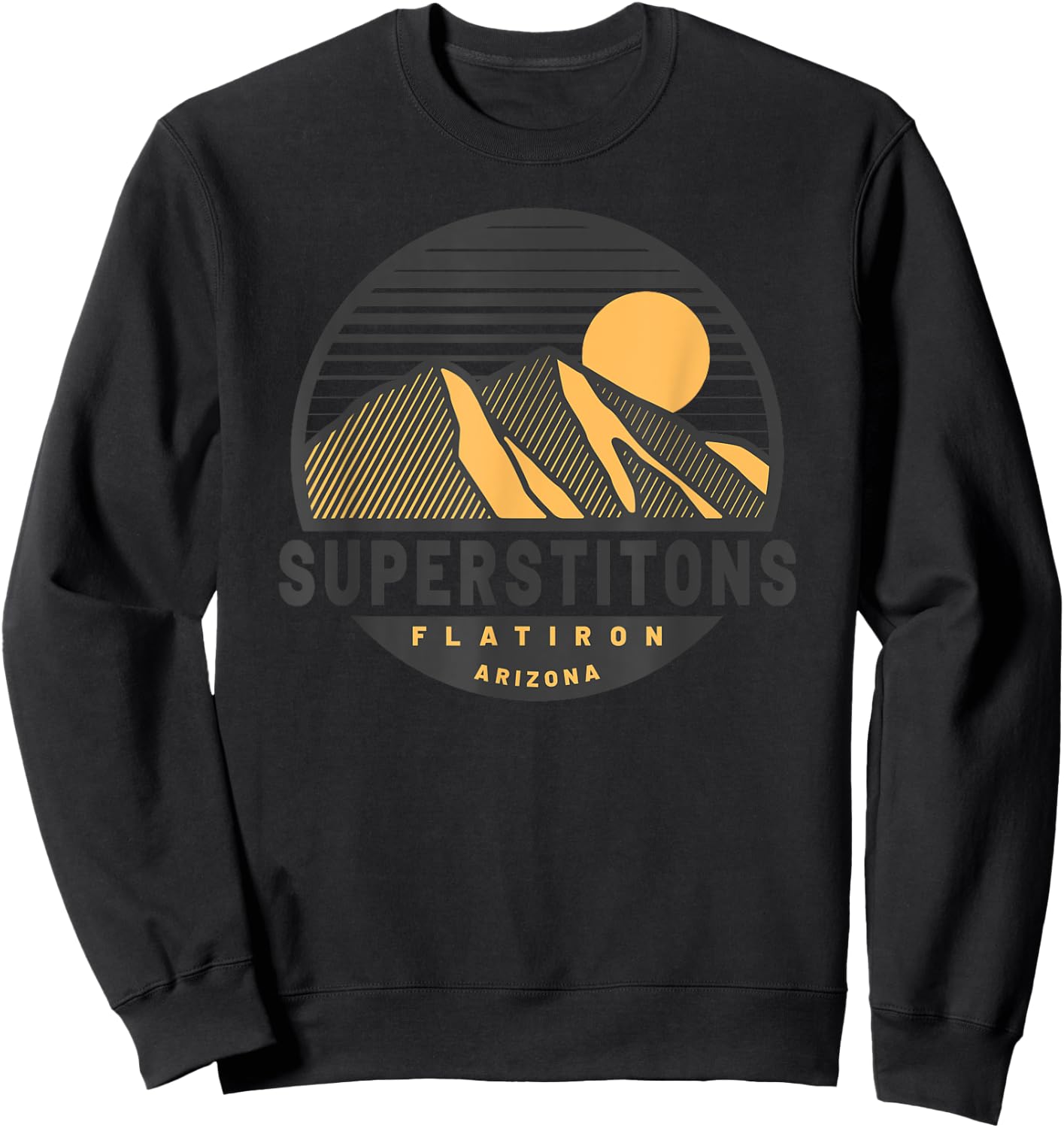 Arizona Retro SUPERSTITIONS MOUNTAIN Range Sweatshirt - Sweatshirt | Black