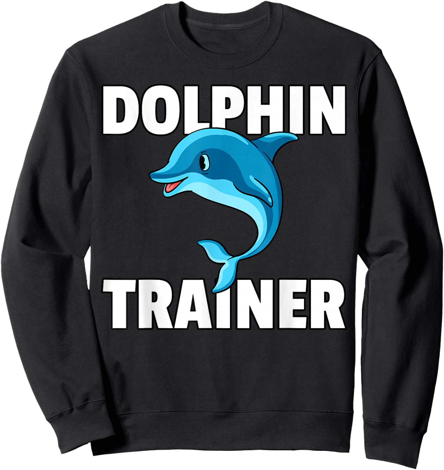 Dolphin Trainer Gift Dolphin Girls Sweatshirt - Sweatshirt | Black