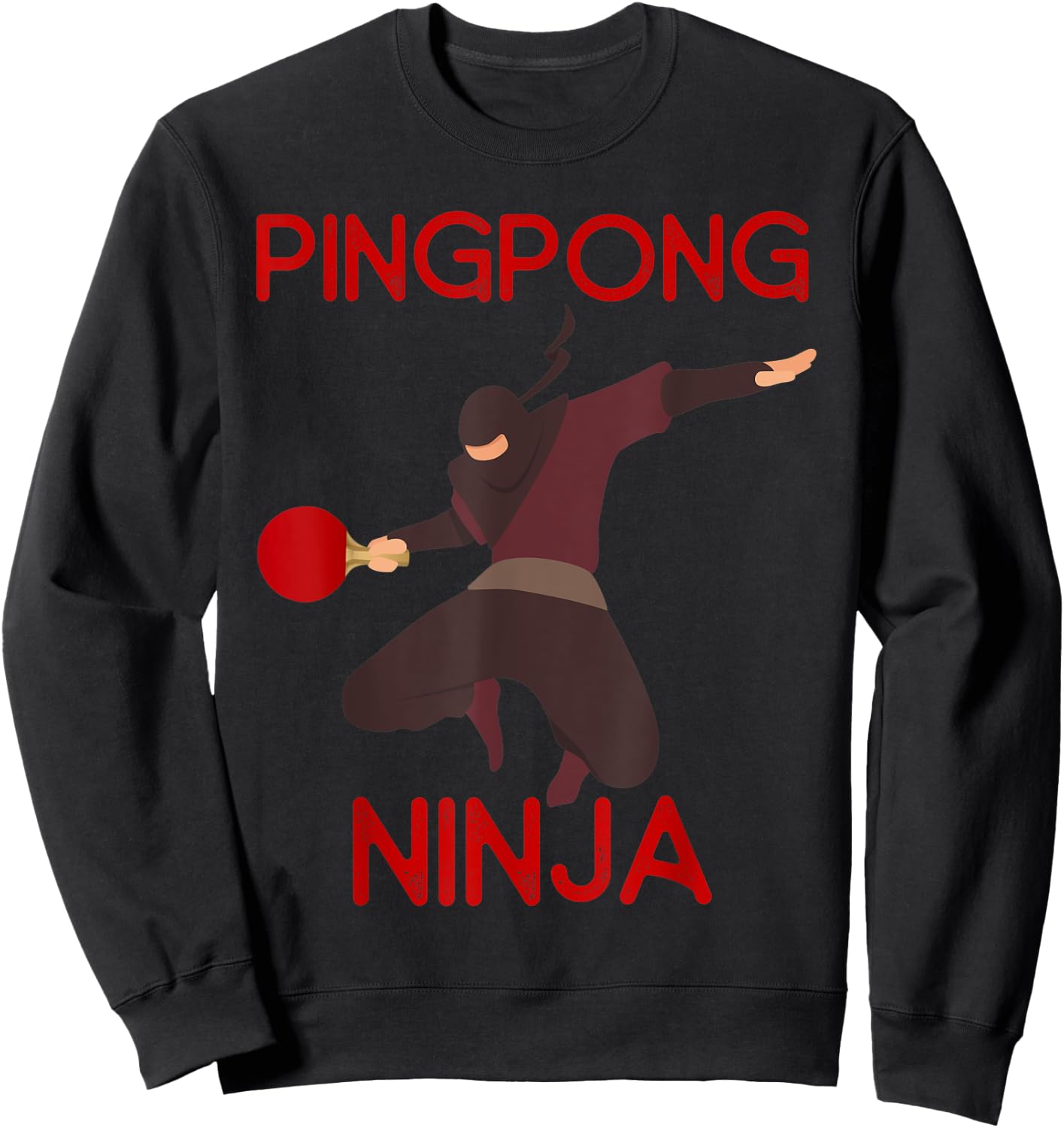Ping Pong Ninja Funny table tennis Boys Gift Sweatshirt - Sweatshirt | Black
