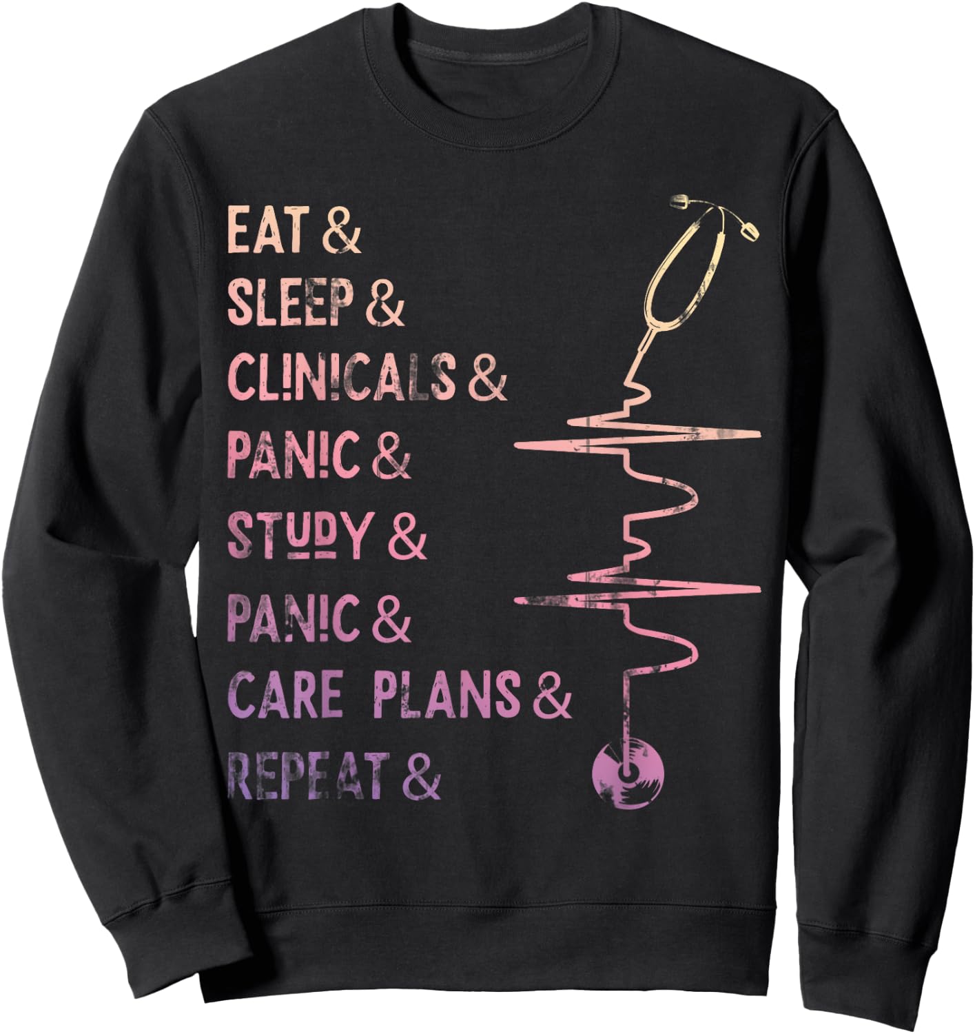 Nursing Student Medical School Nurse Sweatshirt - Sweatshirt | Black