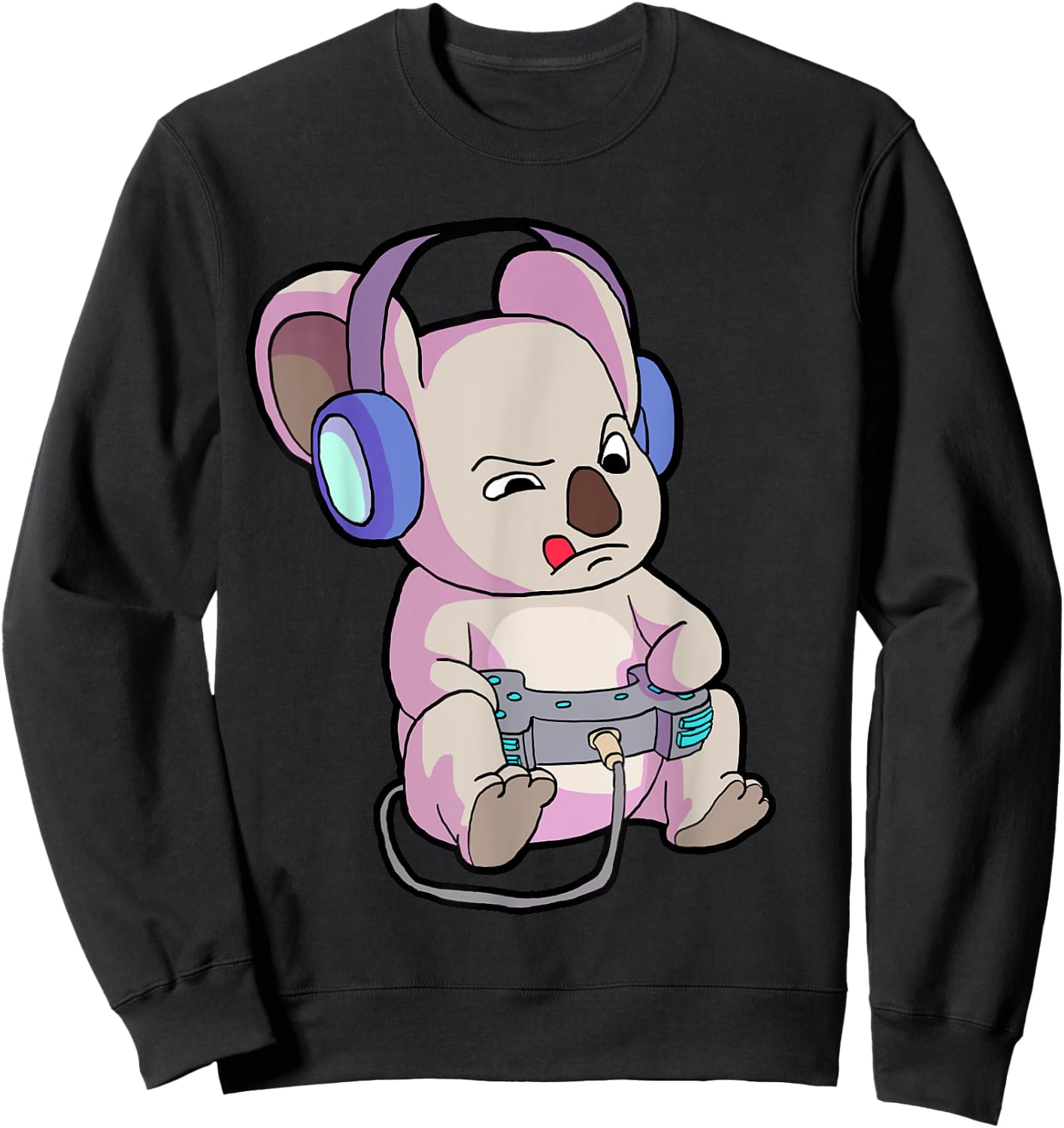 Gamer Shirt for Boys Gaming Gift Teen Girl Funny Koala Shirt Sweatshirt - Sweatshirt | Black
