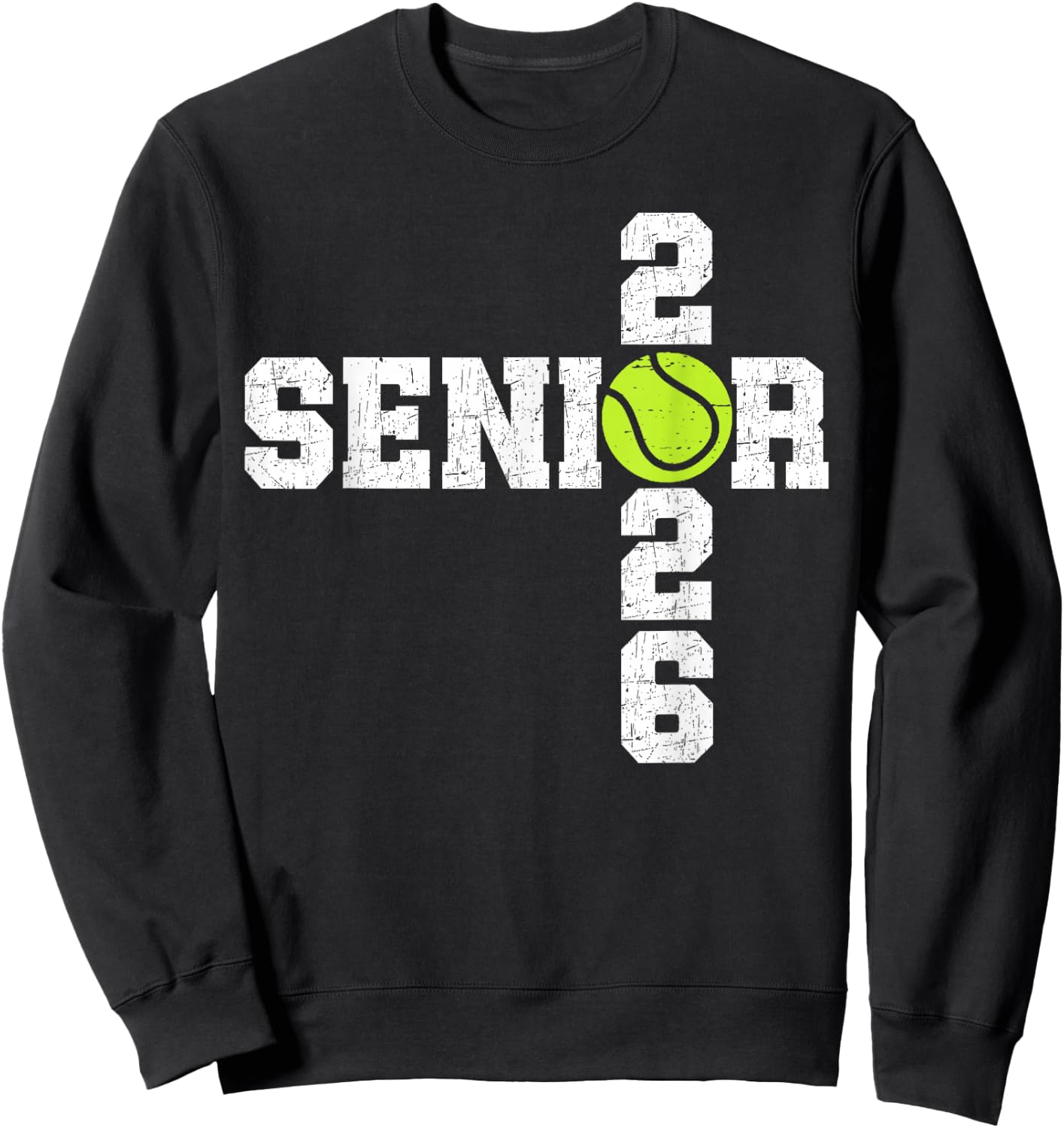 Senior Class of 2026 Tennis Seniors Back to School 2026 Sweatshirt - Sweatshirt | Black