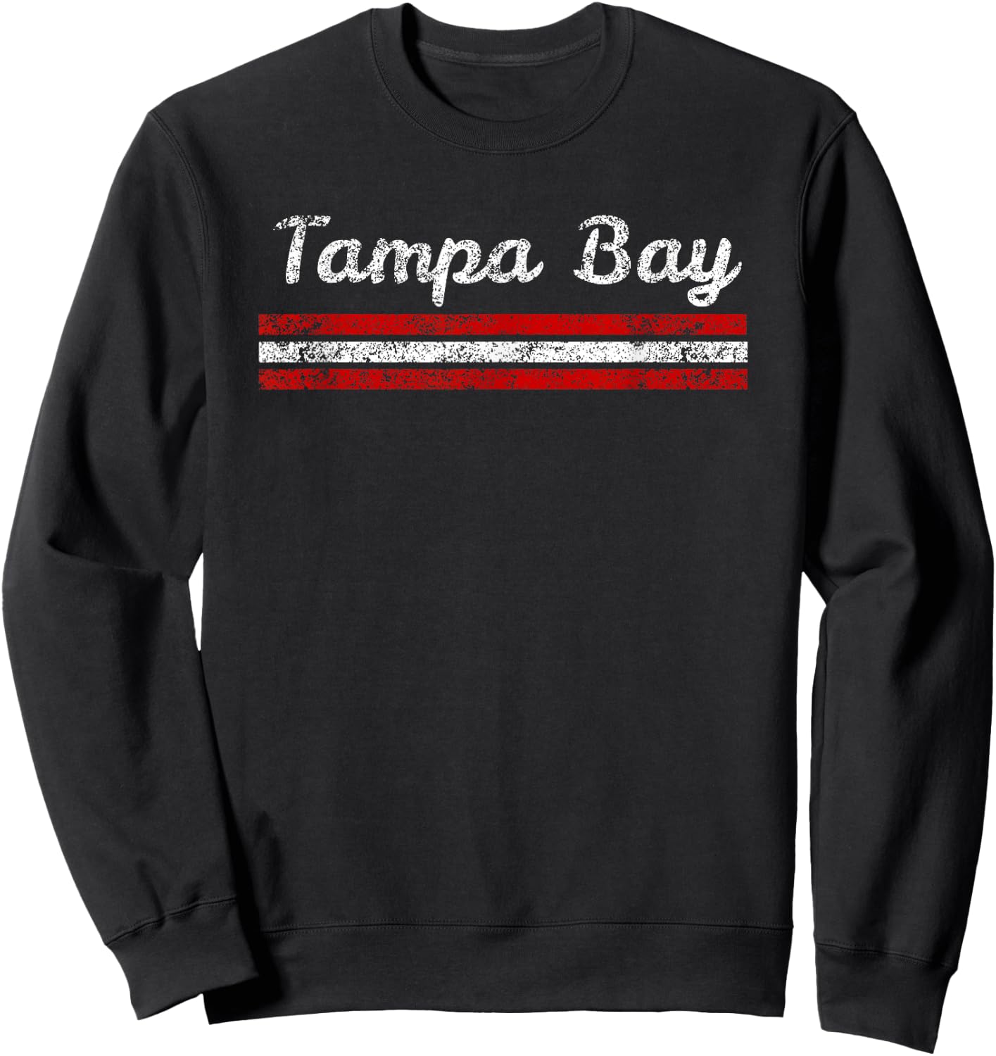Tampa Bay Florida Retro Vintage Weathered Throwback Sweatshirt - Sweatshirt | Black