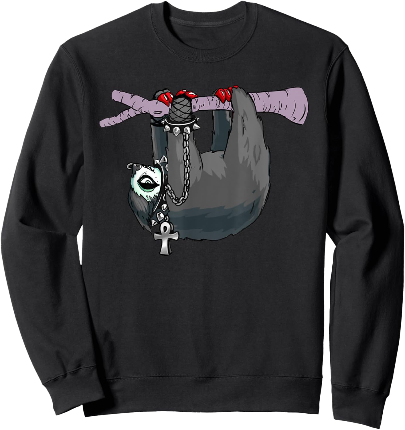 Funny Goth Sloth Sweatshirt - Sweatshirt | Black