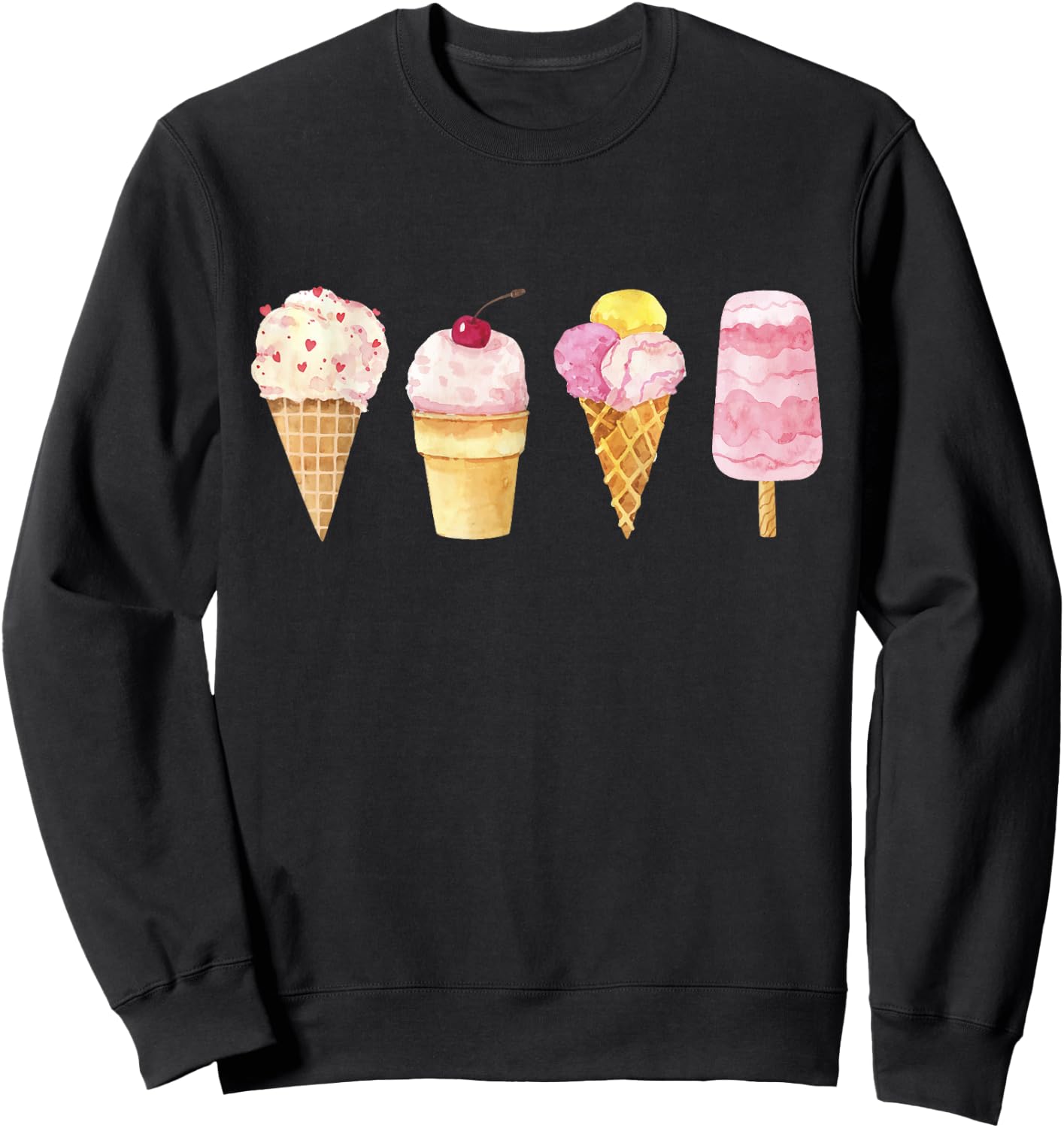 Ice Cream Lover Sweatshirt - Sweatshirt | Black