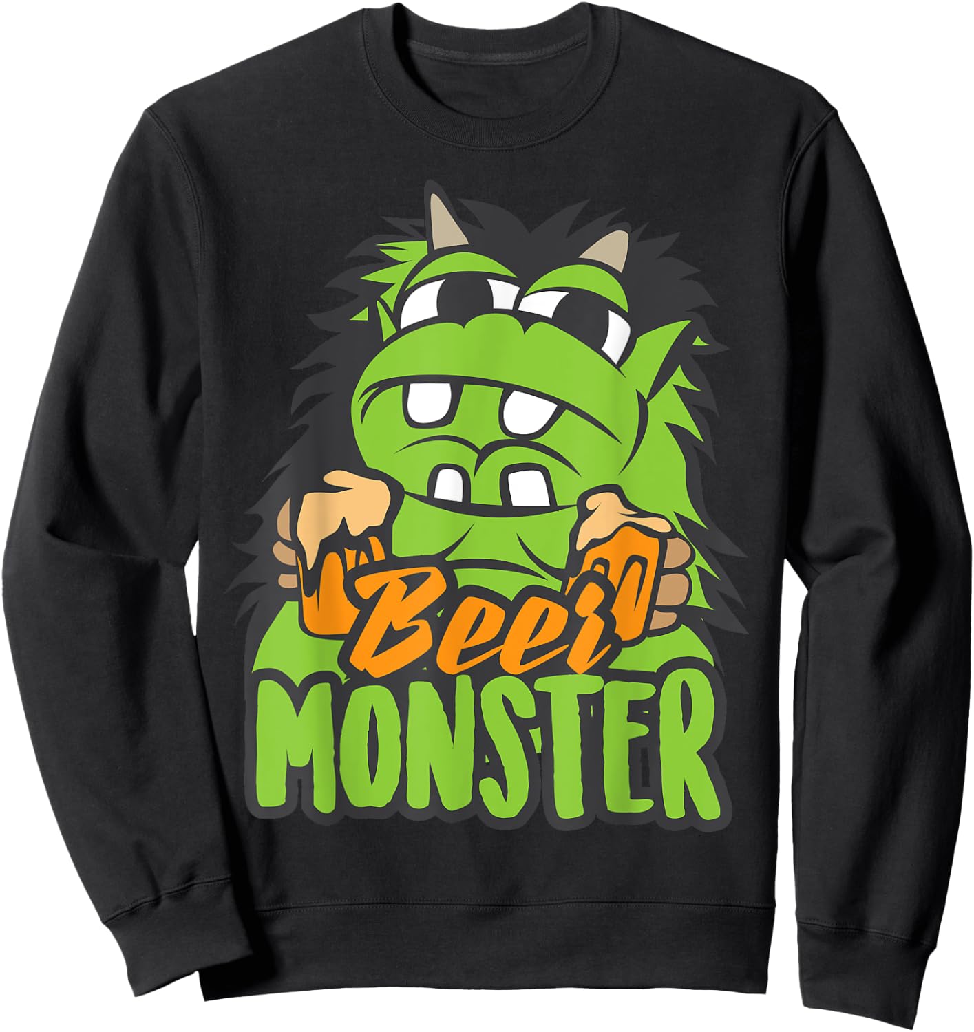 Beer Monster | Cool Total Beer Drinkers Drunk Gift Sweatshirt - Sweatshirt | Black