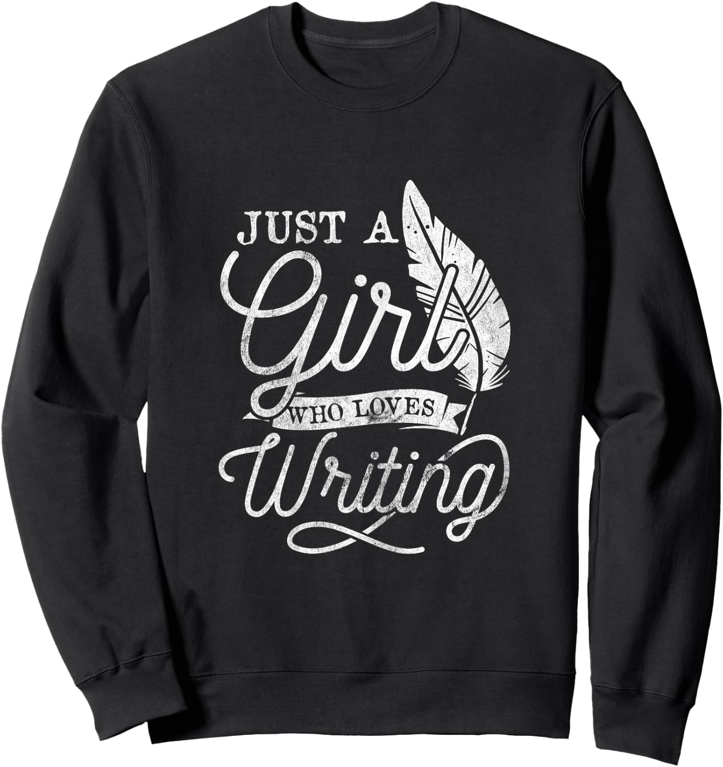 Girl Who Loves Writing Author Writer Sweatshirt - Sweatshirt | Black
