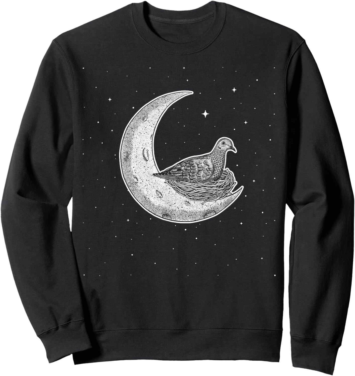Mourning Dove in Crescent Moon Sweatshirt - Sweatshirt | Black