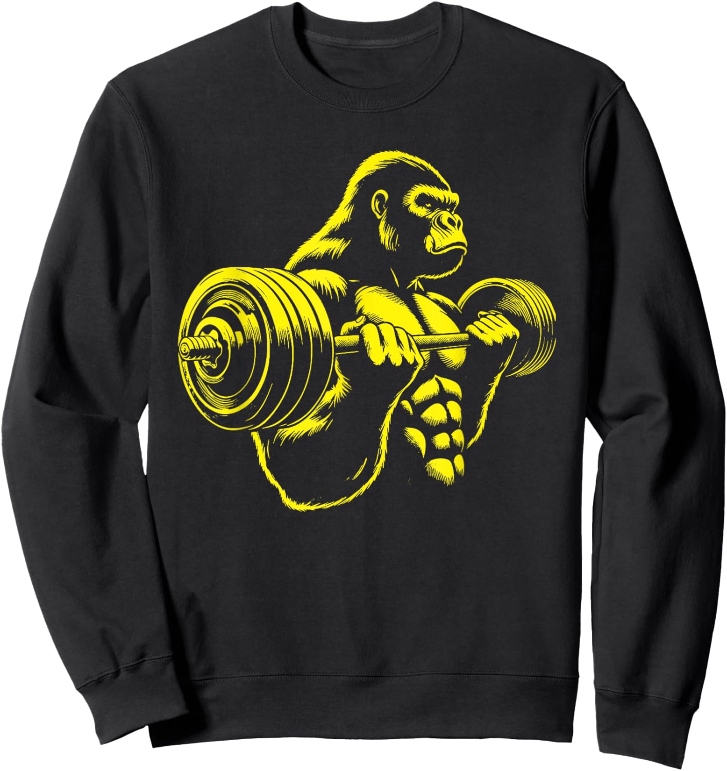 Gorilla Monkey Gym Weight Lifting Bodybuilding Workout Sweatshirt - Sweatshirt | Black