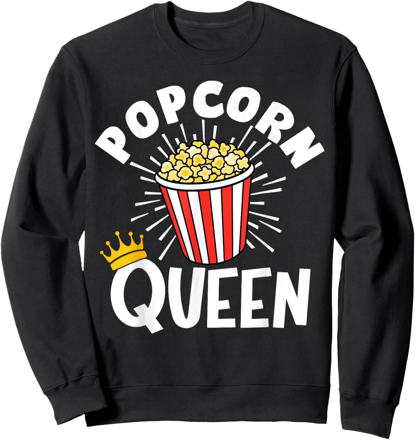 Popcorn Queen Popcorn Lover Shirt Sweatshirt - Sweatshirt | Black