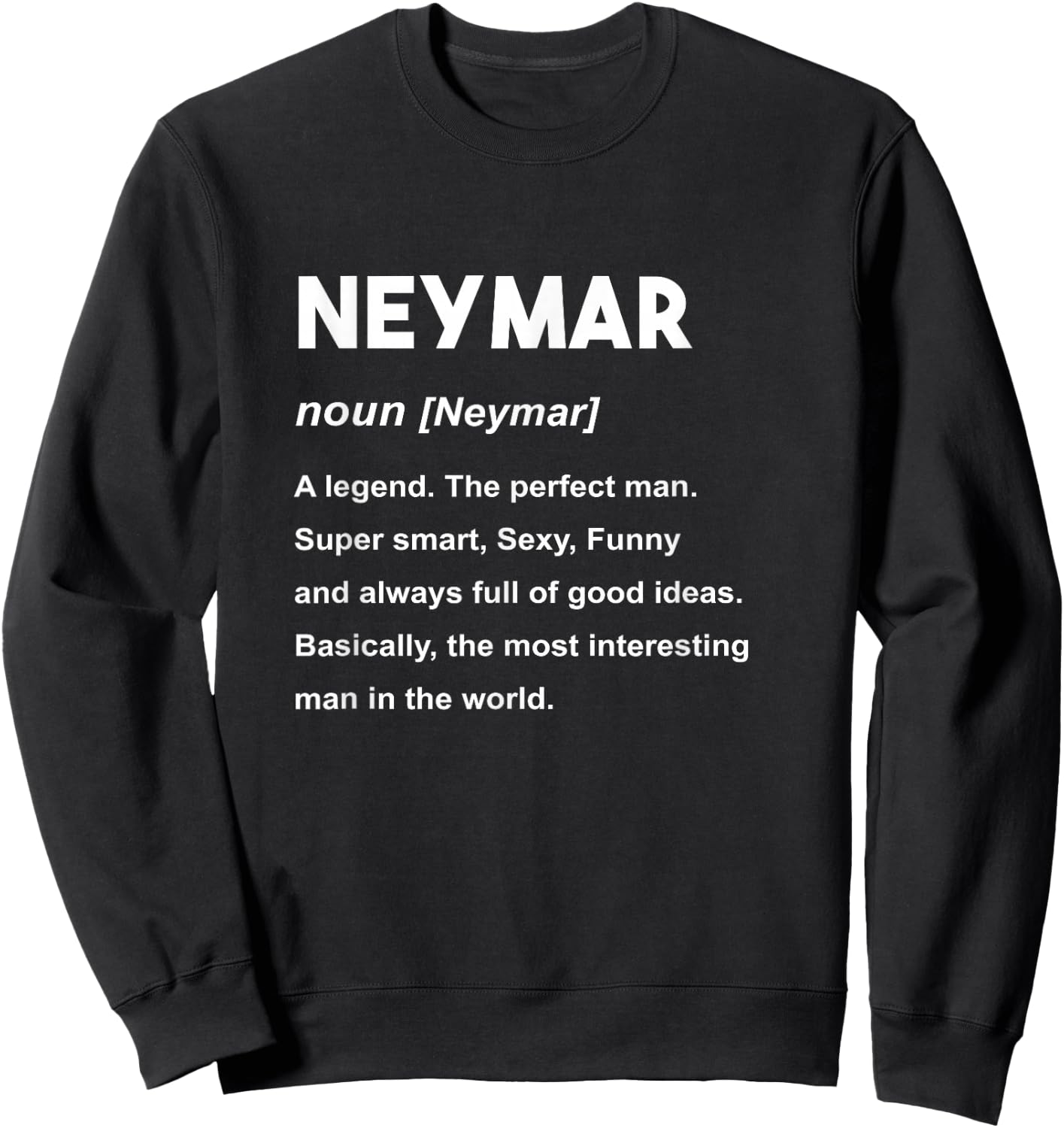 Neymar Name Shirt | Neymar Sweatshirt - Sweatshirt | Black
