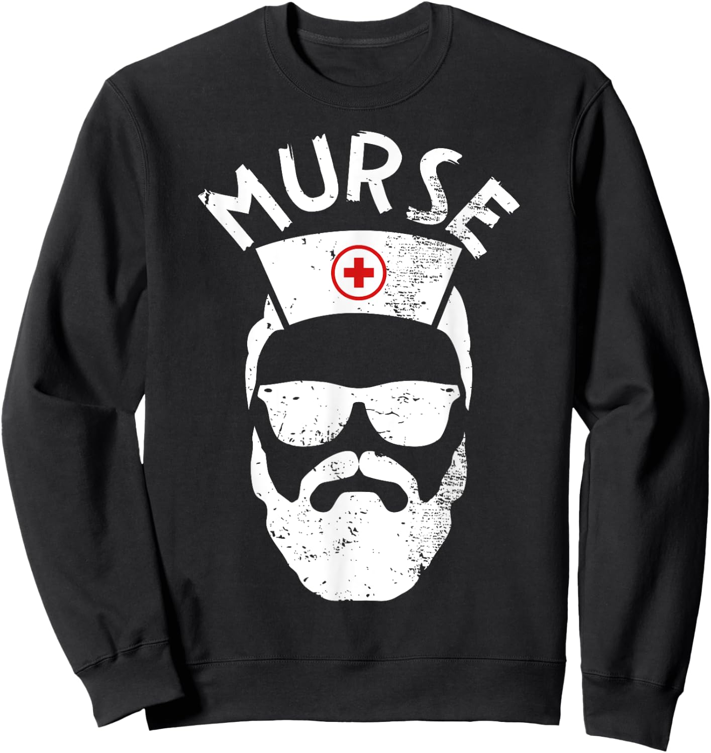 Murse Nurse Man Funny design Gift Male Nurse Sweatshirt - Sweatshirt | Black