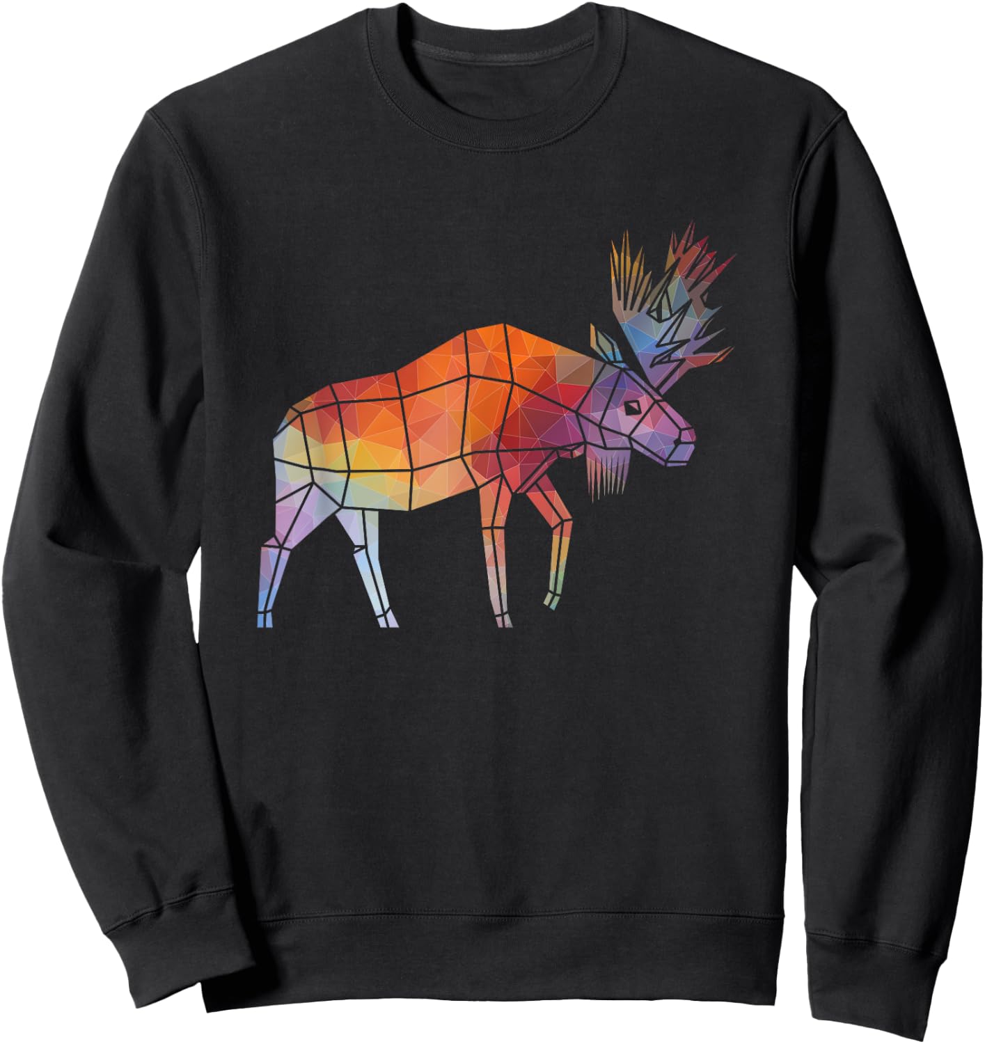 Animal World Moose Lover Wildlife Cute Gift Sweatshirt - Sweatshirt | Black