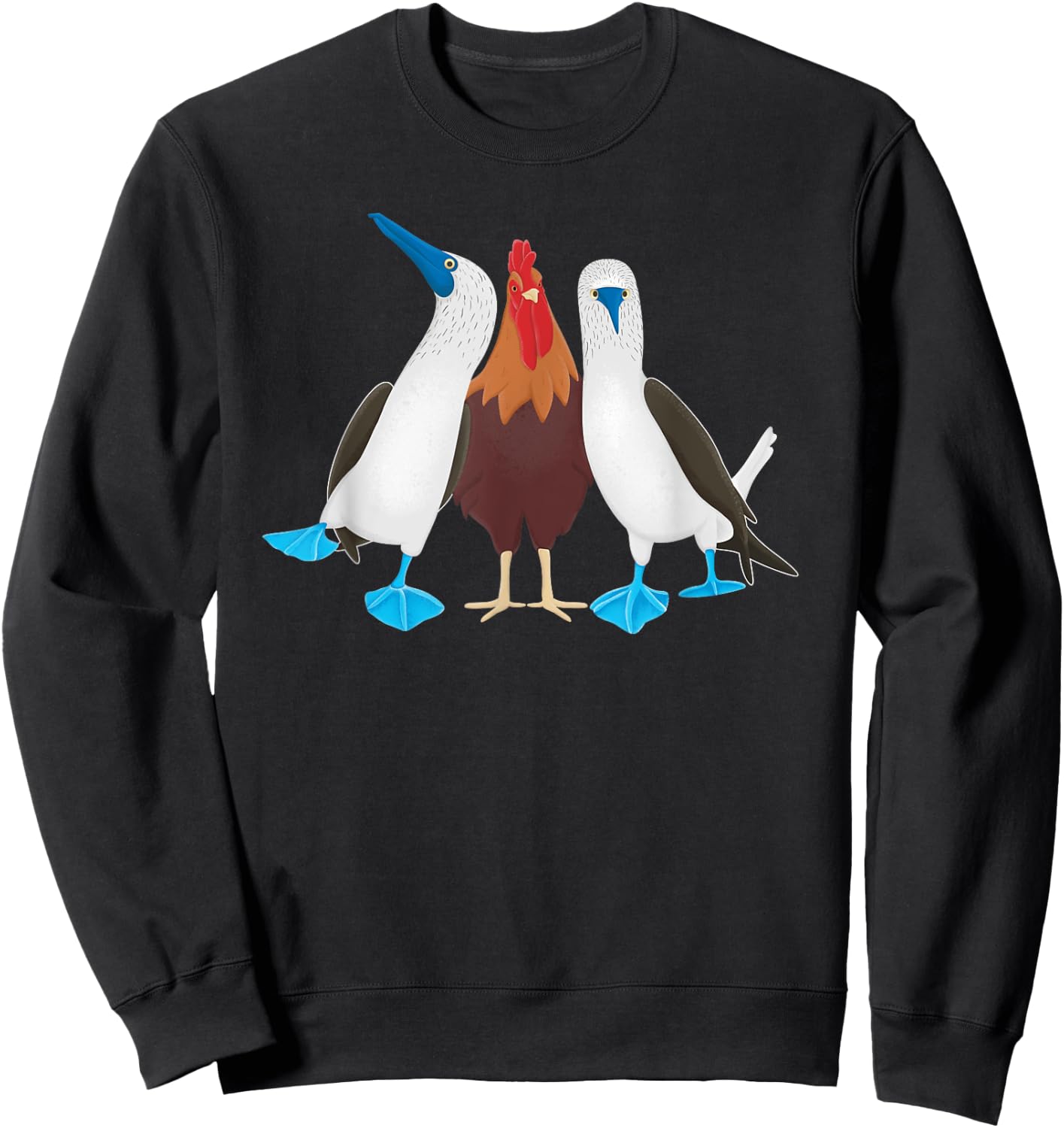 Pair of Boobies with a Cock Between Them, Funny Joke Sweatshirt - Sweatshirt | Black
