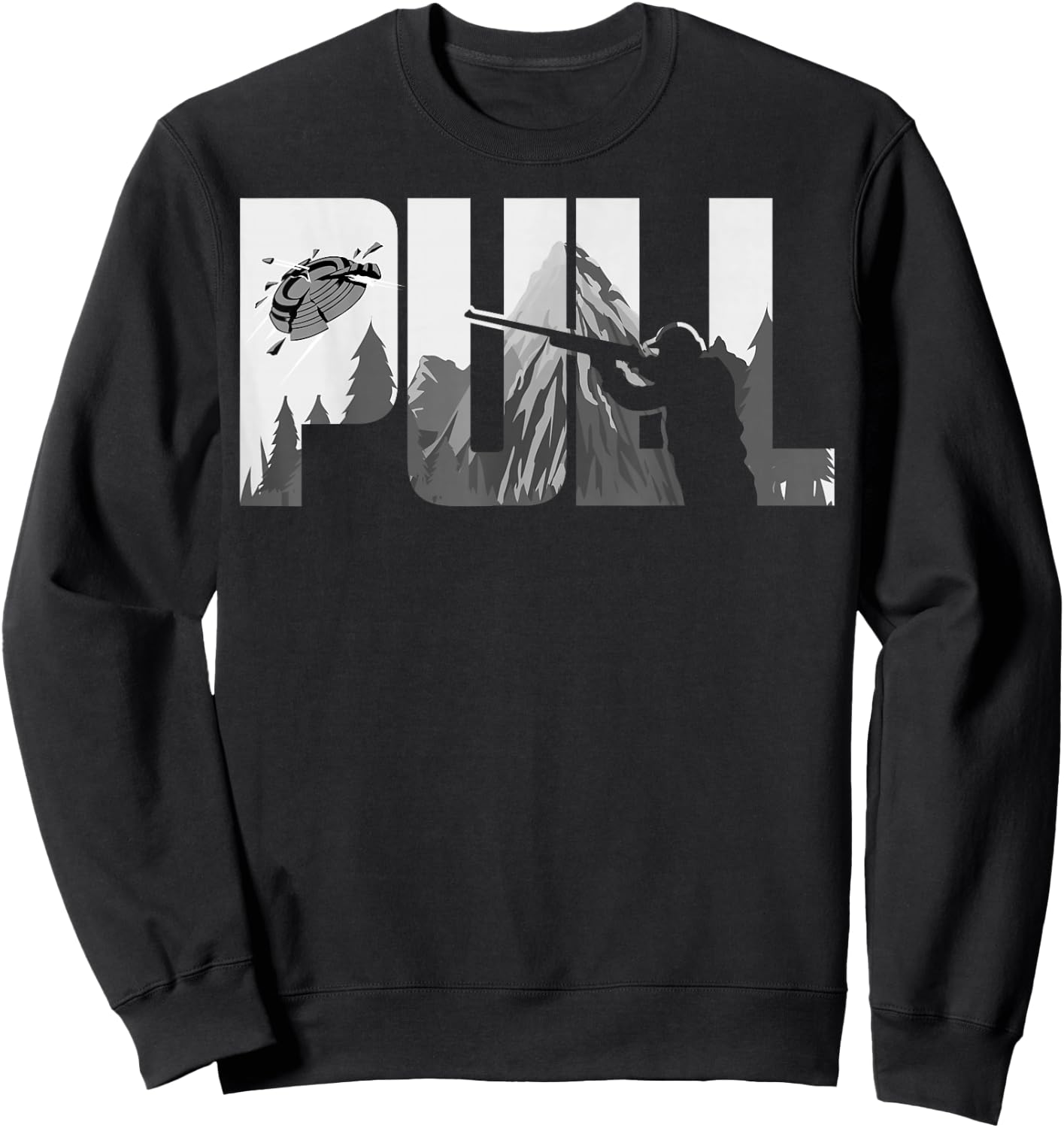 Pull Clay Shooting Cute Pigeon Shooters Players Funny Gift Sweatshirt - Sweatshirt | Black