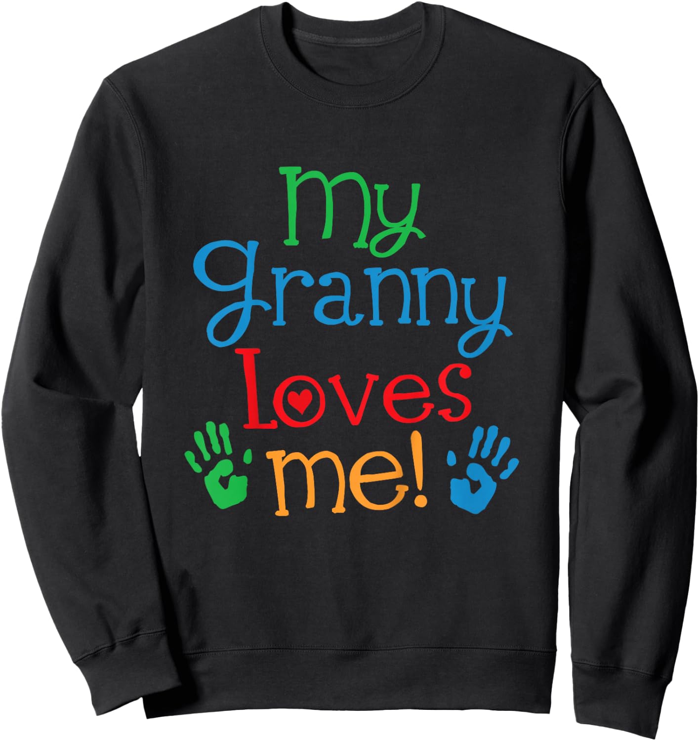 Kids My Granny Loves Me Grandchild Sweatshirt - Sweatshirt | Black