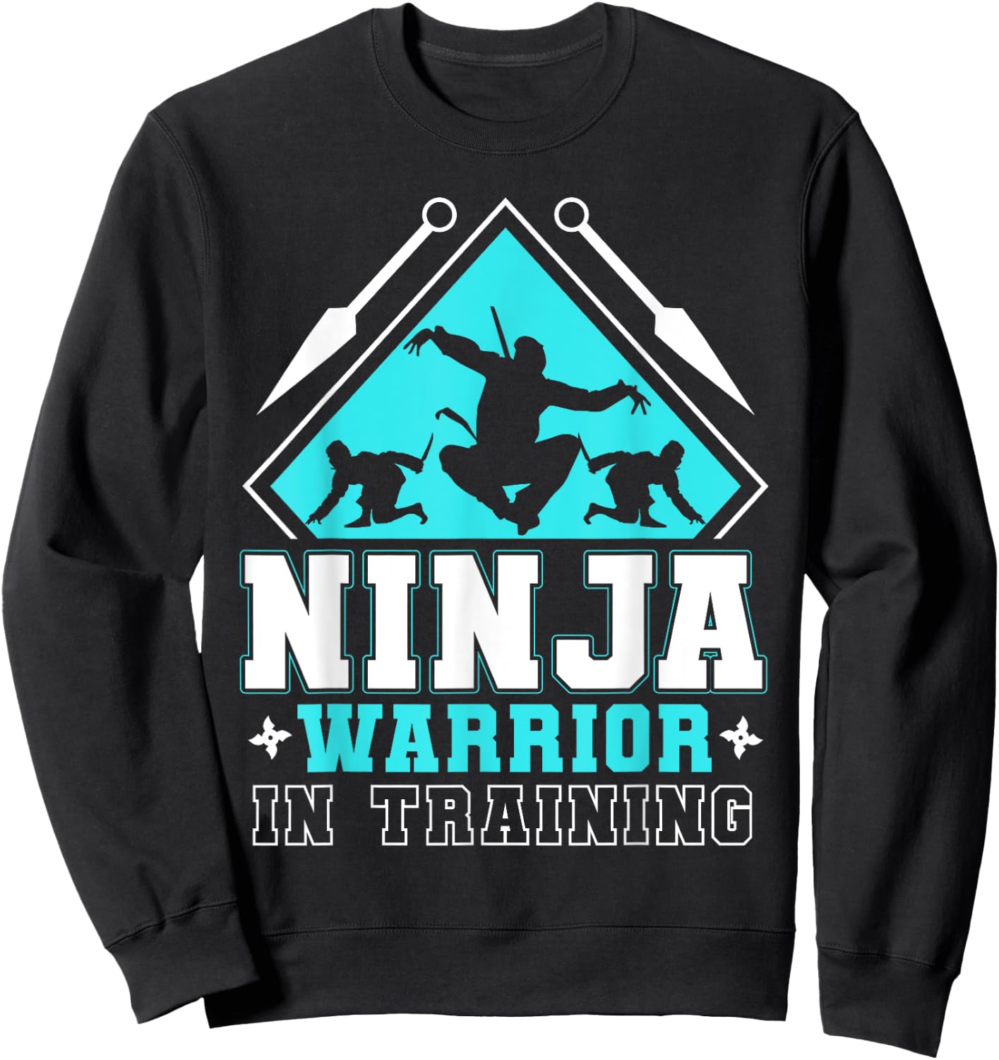 Ninja and Warrior In Training | American Ninja Hero Costume Sweatshirt - Sweatshirt | Black