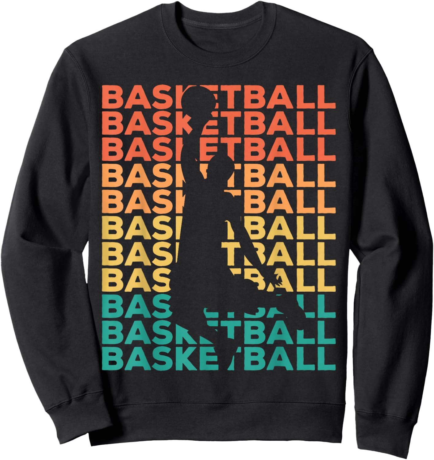 Retro Vintage Basketball Gift Basketball Players Sweatshirt - Sweatshirt | Black