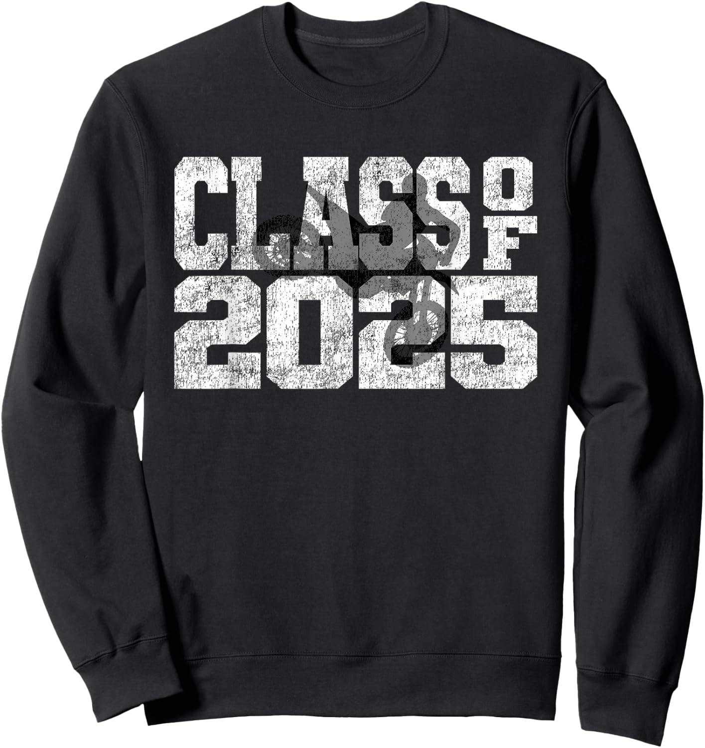 Vintage Class of 2025 Motocross Dirt Bike Motorcycle Lover Sweatshirt - Sweatshirt | Black