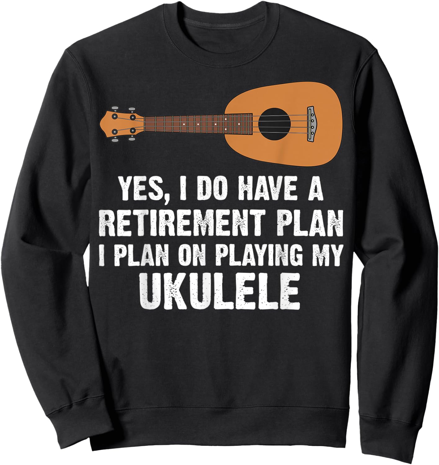 Funny Ukulele Gift Women Hawaiian Instrument Player Sweatshirt - Sweatshirt | Black