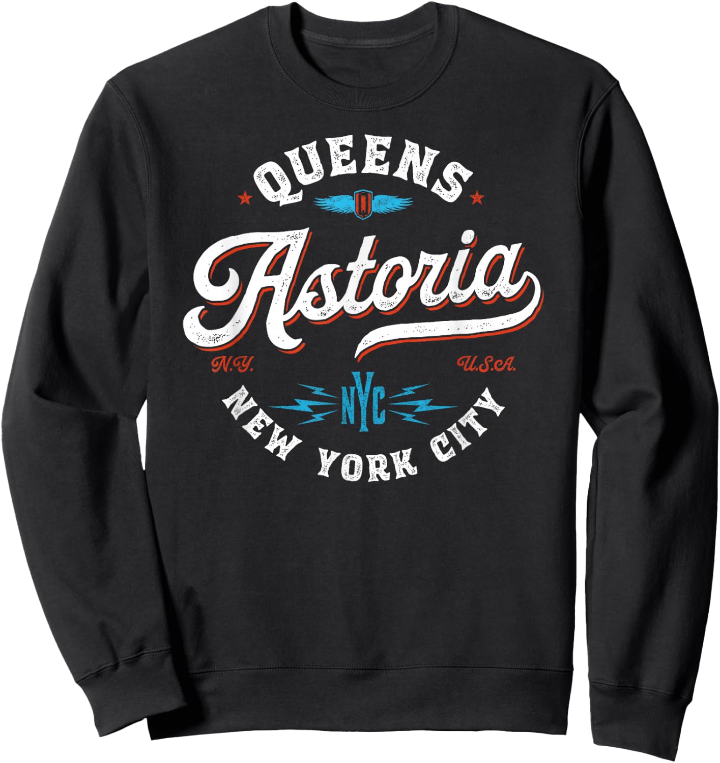 Astoria New York - Queens NYC retro graphic Sweatshirt - Sweatshirt | Black