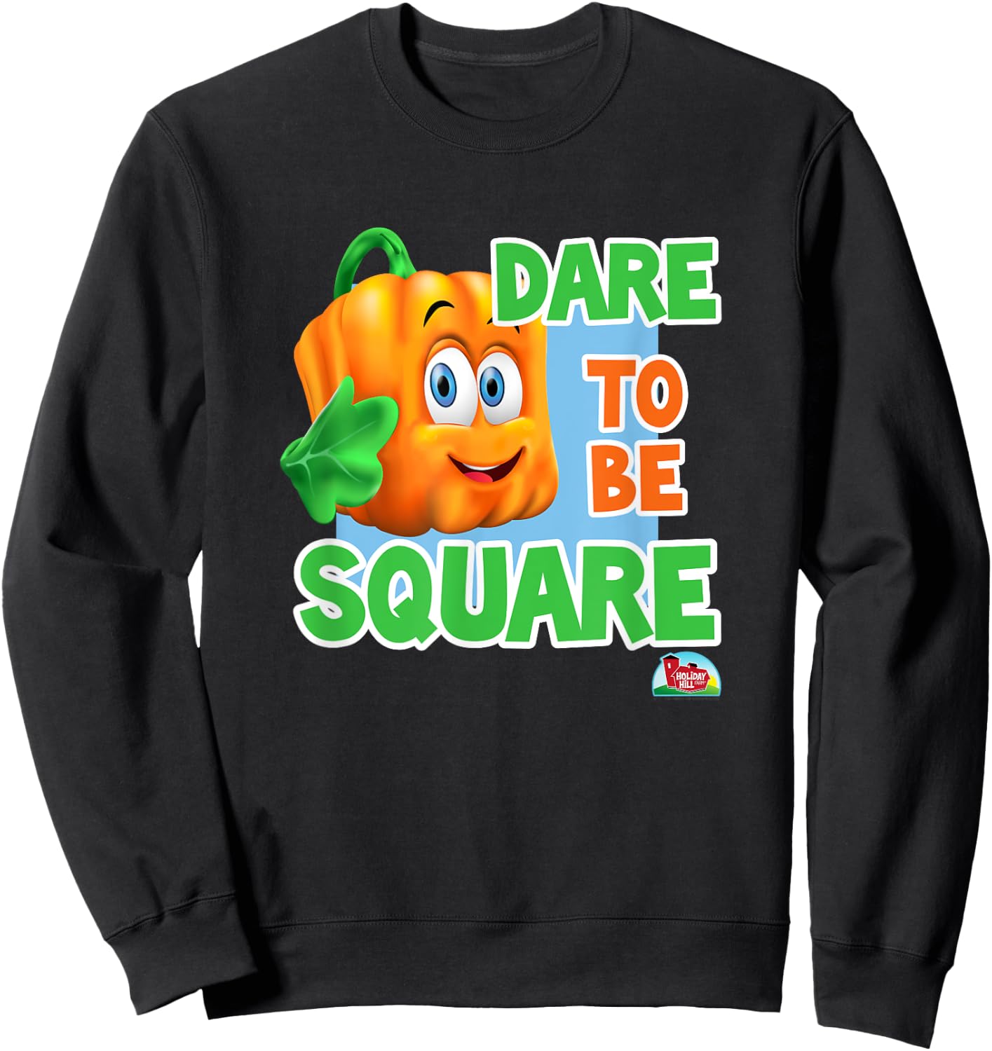 Spookley the Square Pumpkin Dare to be Square Halloween Kids Sweatshirt - Sweatshirt | Black