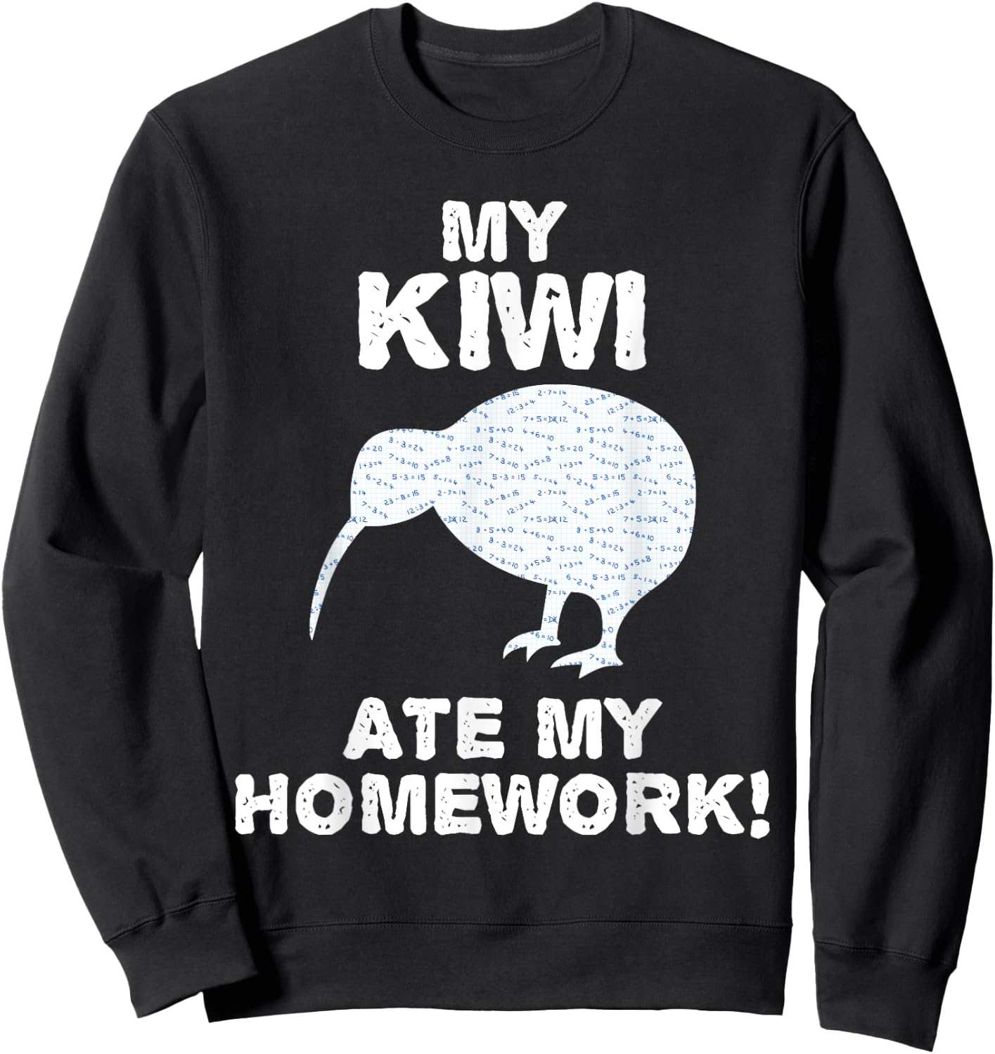 My Kiwi Ate My Homework Bird Animal Back To School Kid Sweatshirt - Sweatshirt | Black