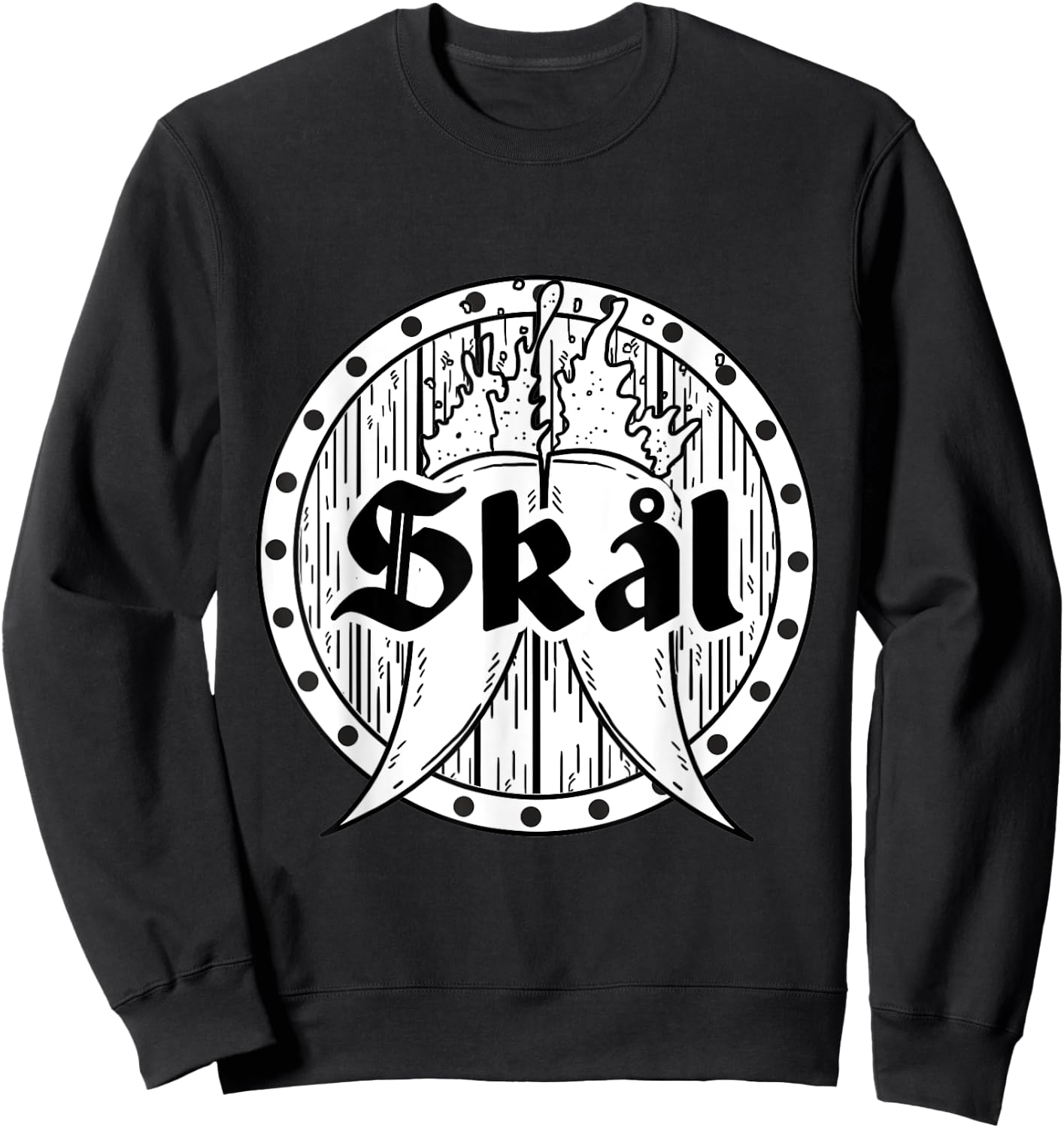 Skal Norwegian Cheers Rune Thor Drinking Horn Viking Sweatshirt - Sweatshirt | Black