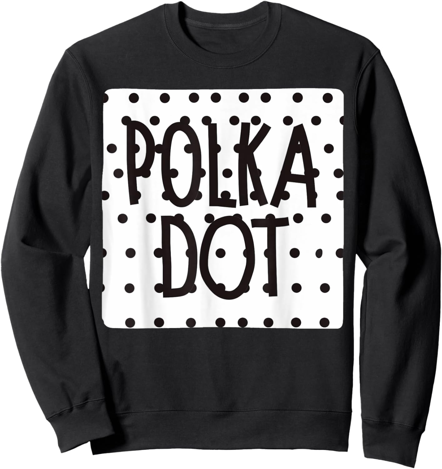 Black white Polka Dot Speech Sweatshirt - Sweatshirt | Black