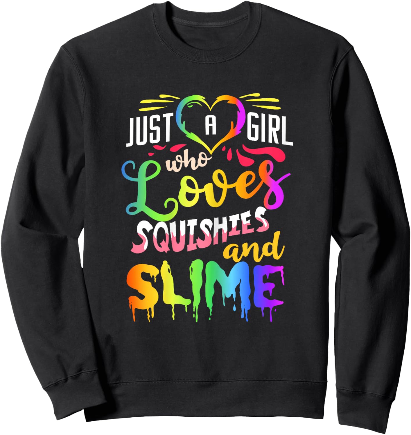 Squishies And Slime Girls Kids Slimeatory Sweatshirt - Sweatshirt | Black