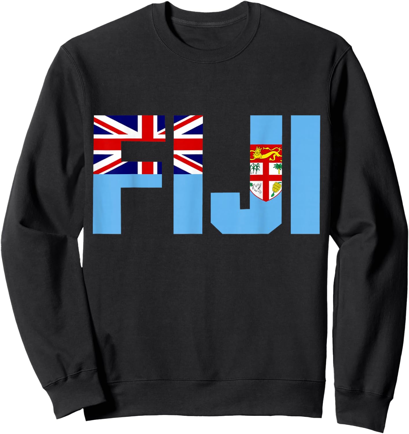 Fiji Islands Pride Fijian Flag Souvenir Sweatshirt - Sweatshirt | Black