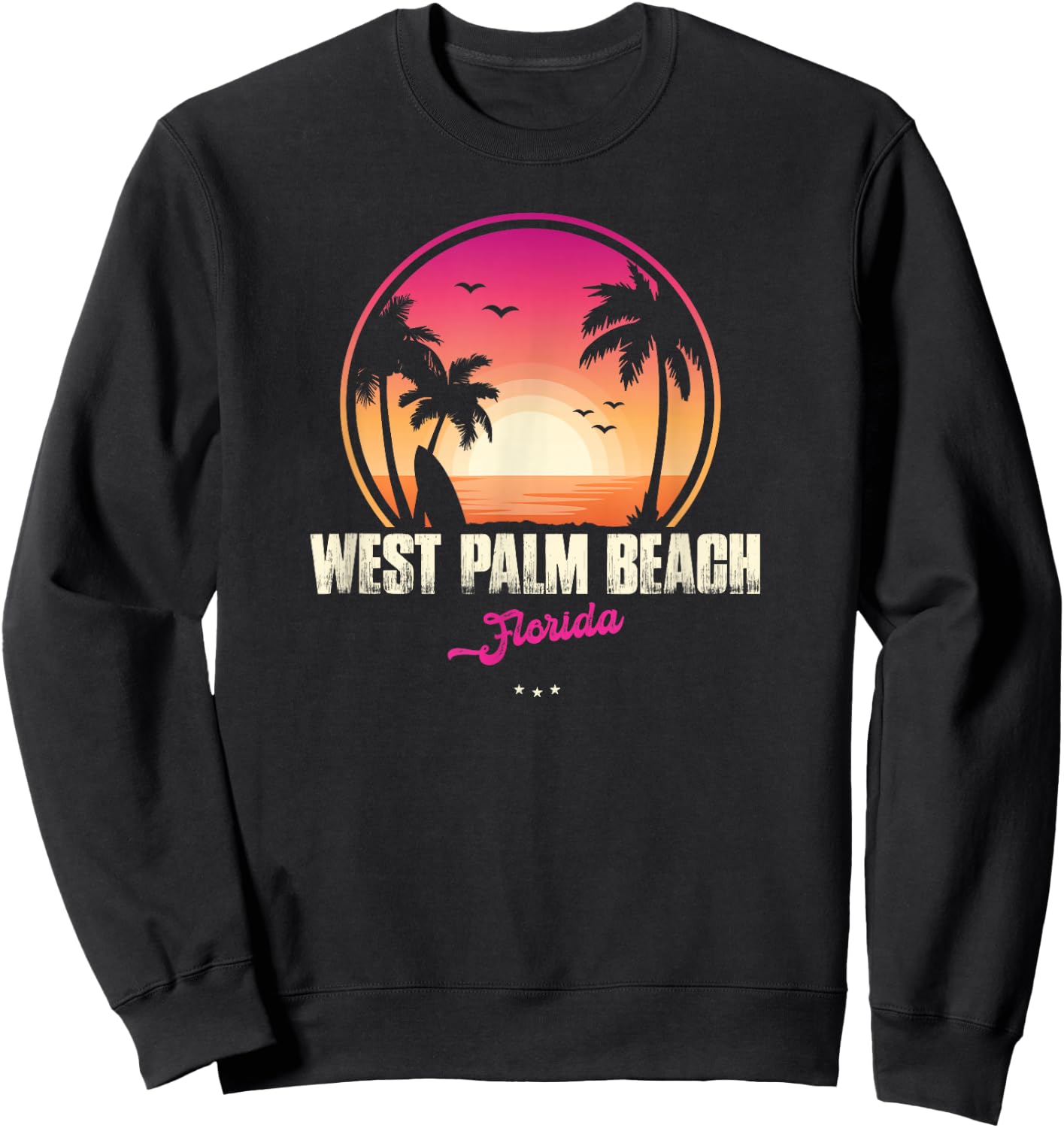 West Palm Beach Souvenir - Florida Reminder Men Women Sweatshirt - Sweatshirt | Black