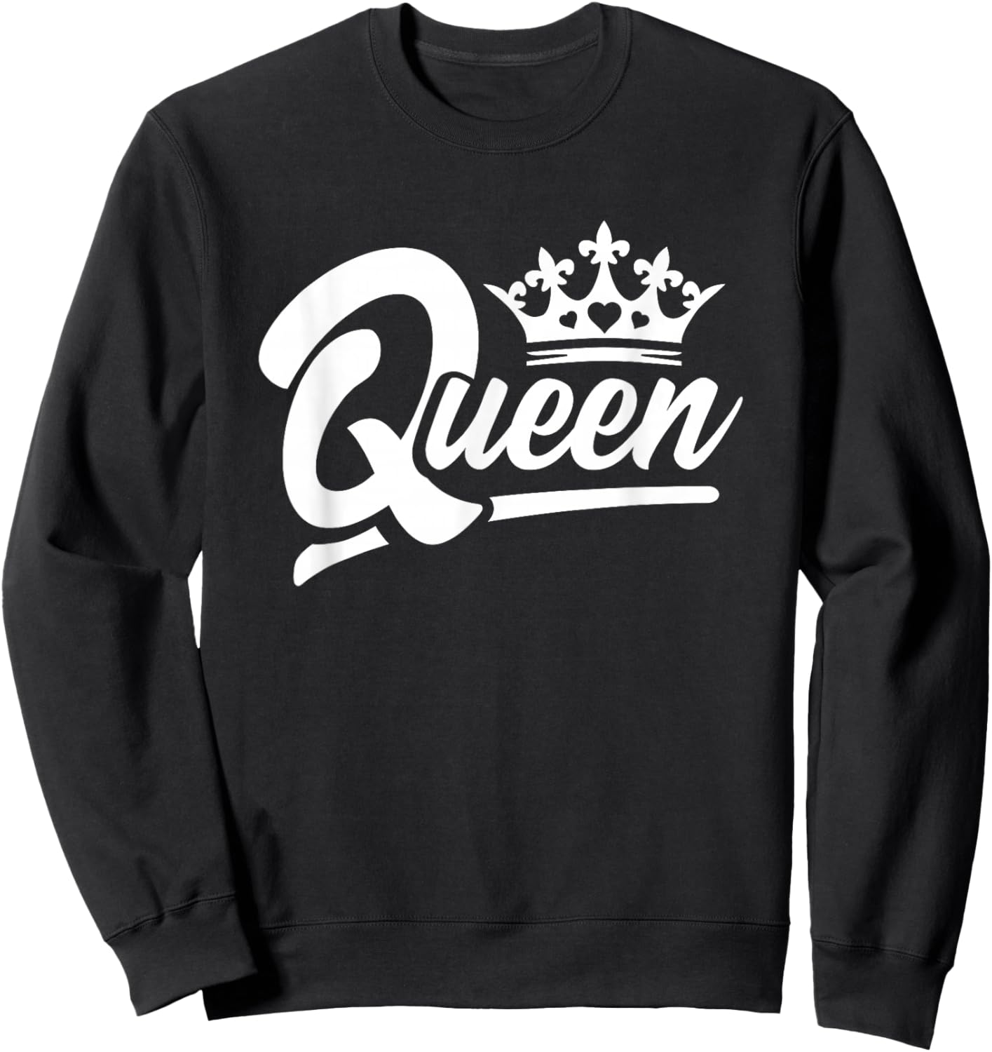 Queen Hearts Halloween Costume - Valentines Queen of Hearts Sweatshirt - Sweatshirt | Black