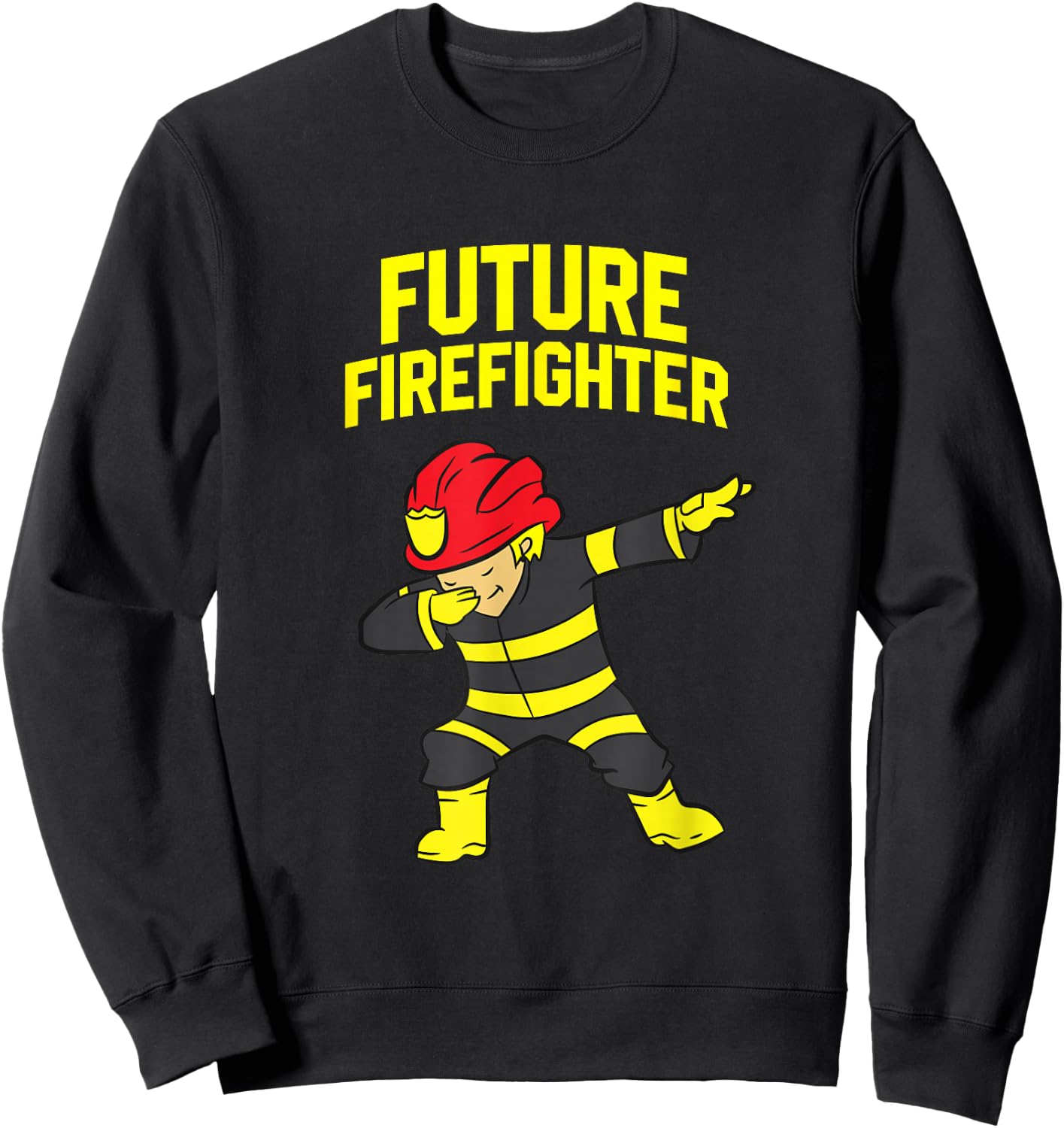 Dabbing Firefighter Kids Future Firefighter Sweatshirt - Sweatshirt | Black