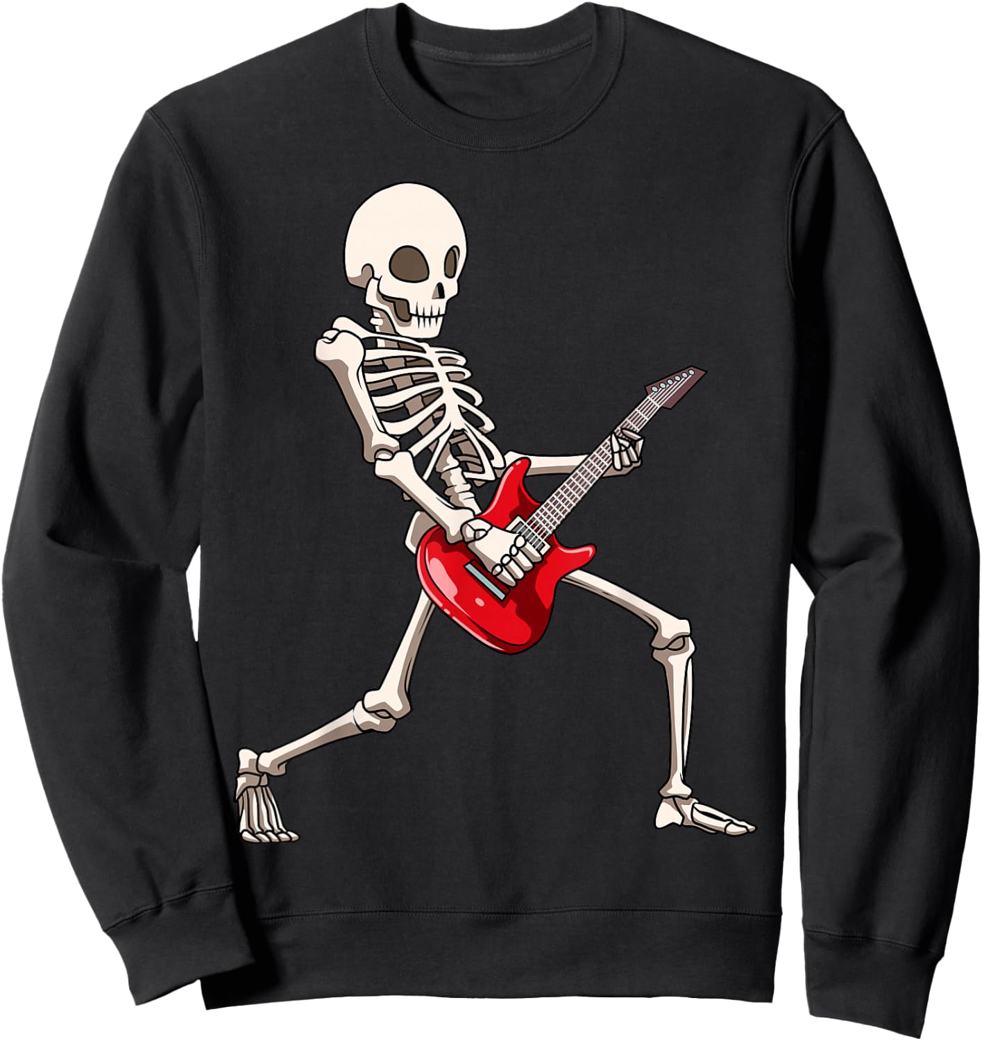Skeleton Guitar Players Skeleton Playing Guitar Guitarists Sweatshirt - Sweatshirt | Black