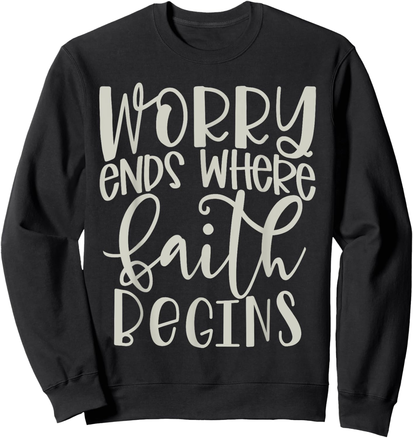 Faith Based Print Plus Size Christian 2x Scripture Girl Sweatshirt - Sweatshirt | Black