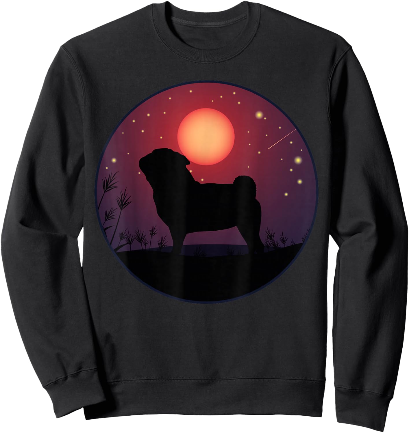 Pug Puggie-Dog Sweatshirt - Sweatshirt | Black