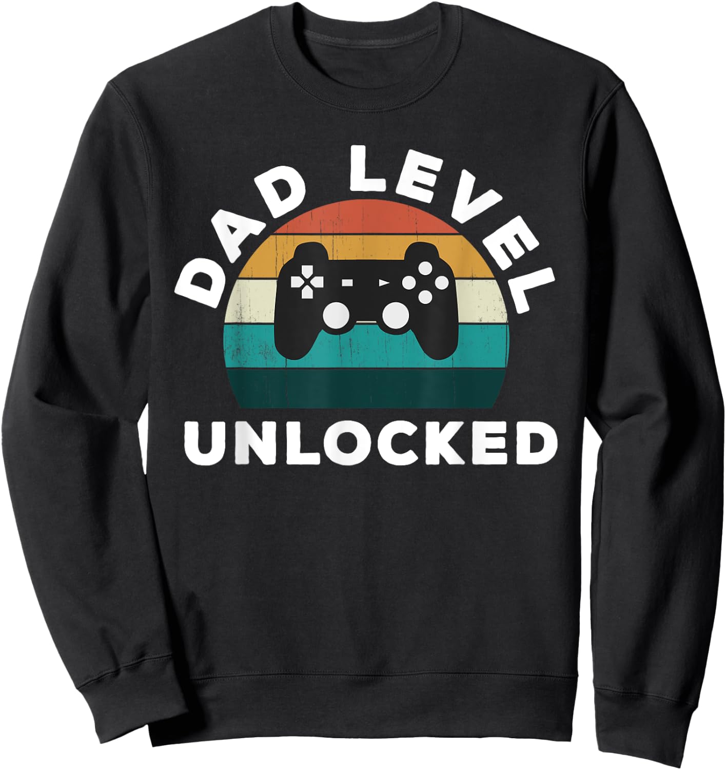 Dad Level Unlocked - Game Lover / Gamer New Father Baby Sweatshirt - Sweatshirt | Black