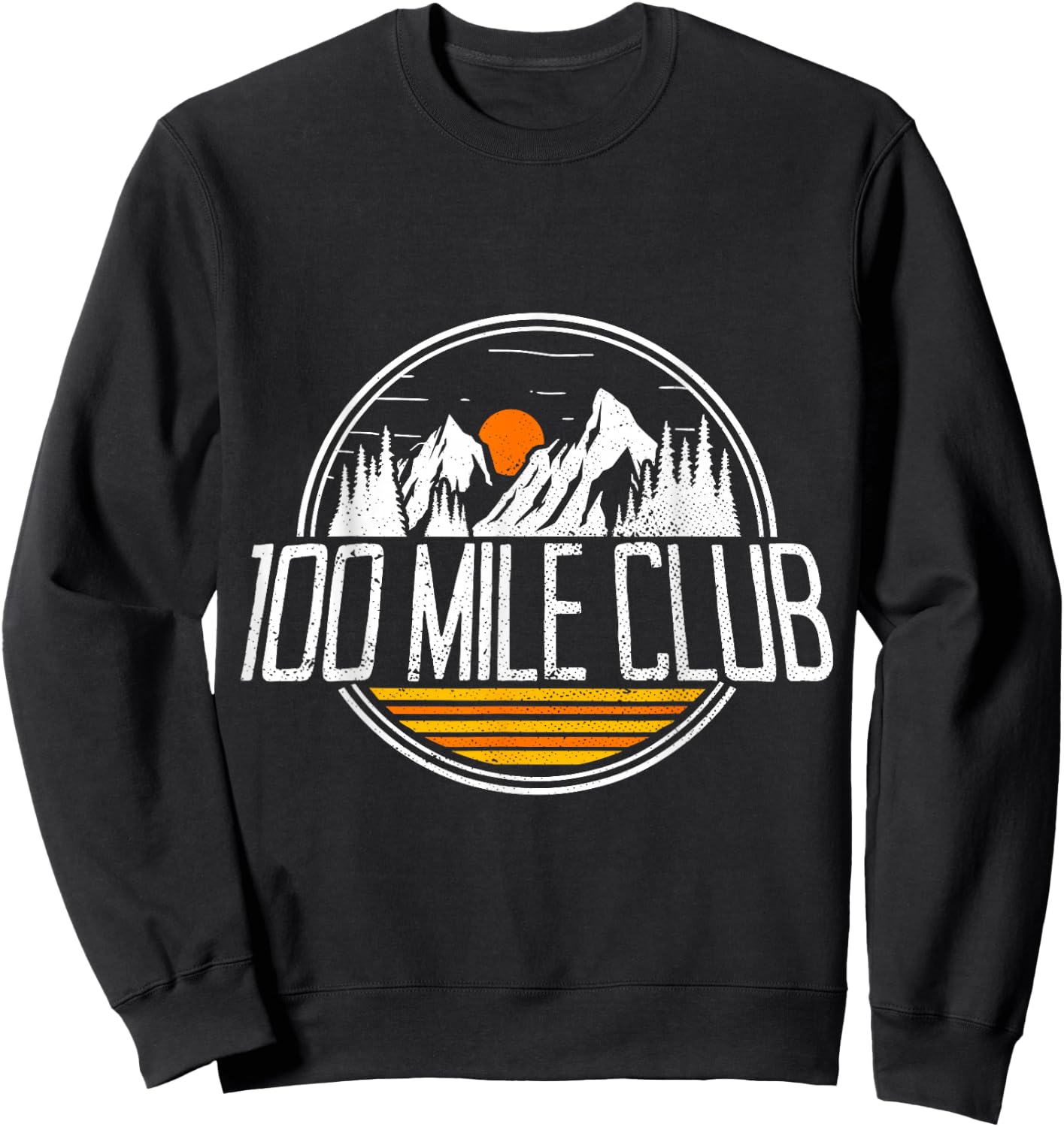 100 Mile Club Run Adventure Fell Ultra Run Trail Running Sweatshirt - Sweatshirt | Black