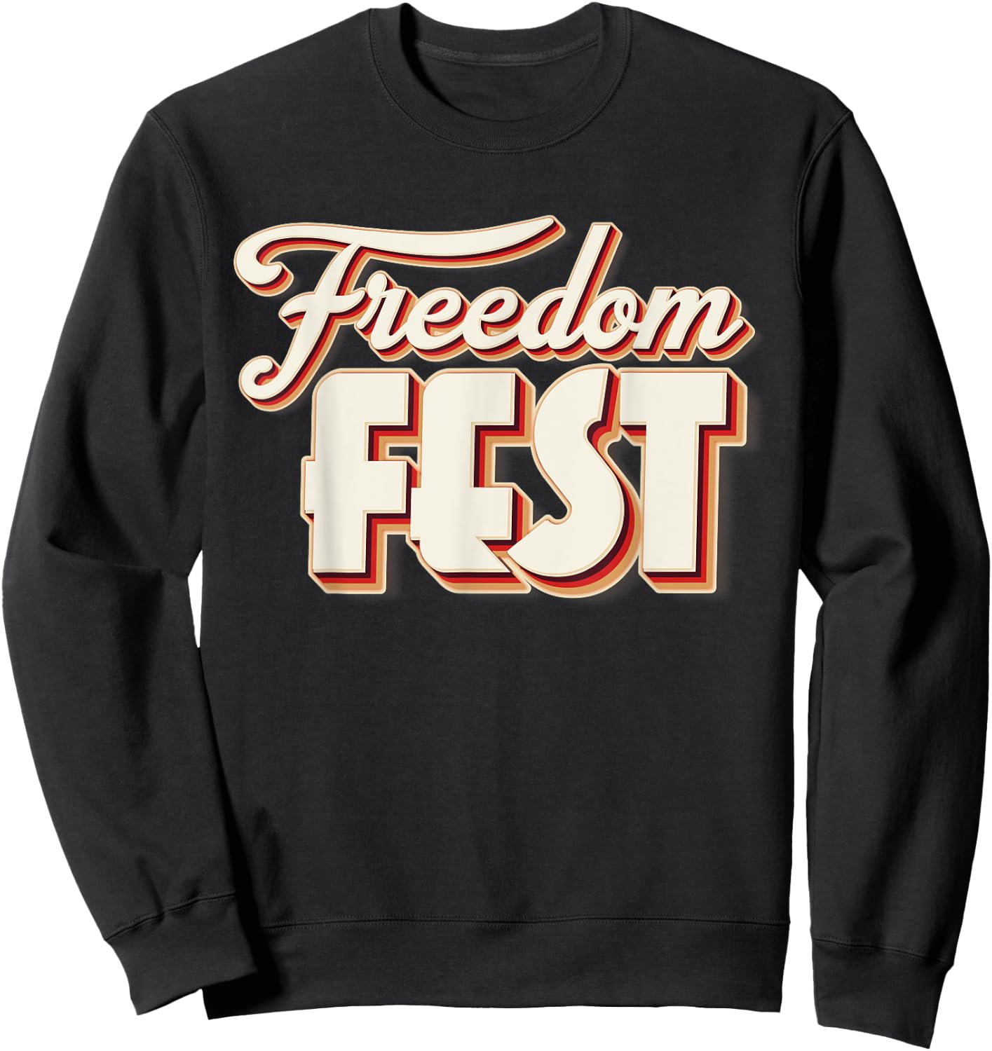 Freedom Fests Patriotic Celebration Liberty American Pride Men Sweatshirt - Sweatshirt | Black