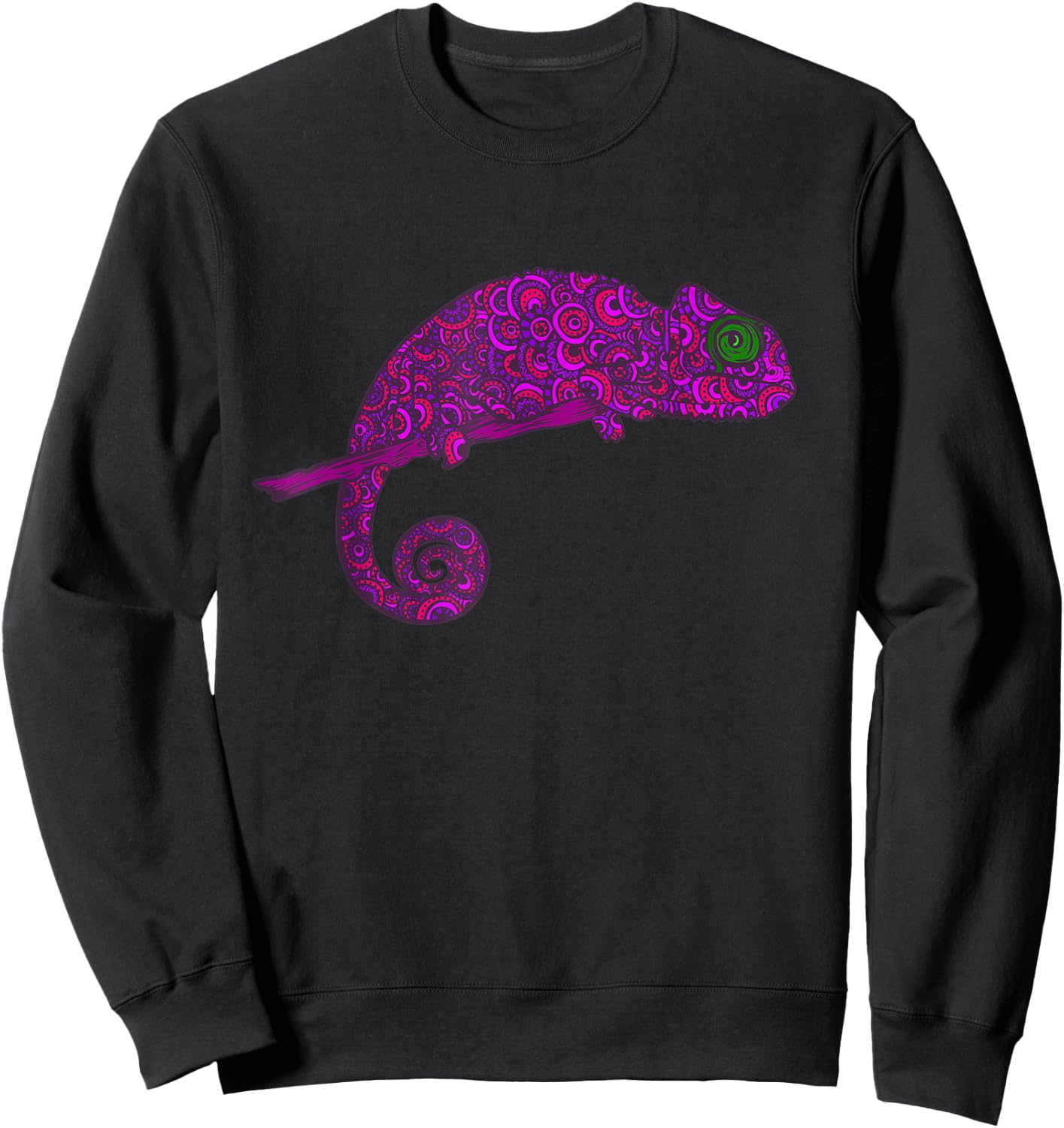 Trendy Abstract Chameleon Tribal - Trendy Tribal Tattoo Art Sweatshirt - Sweatshirt | Black