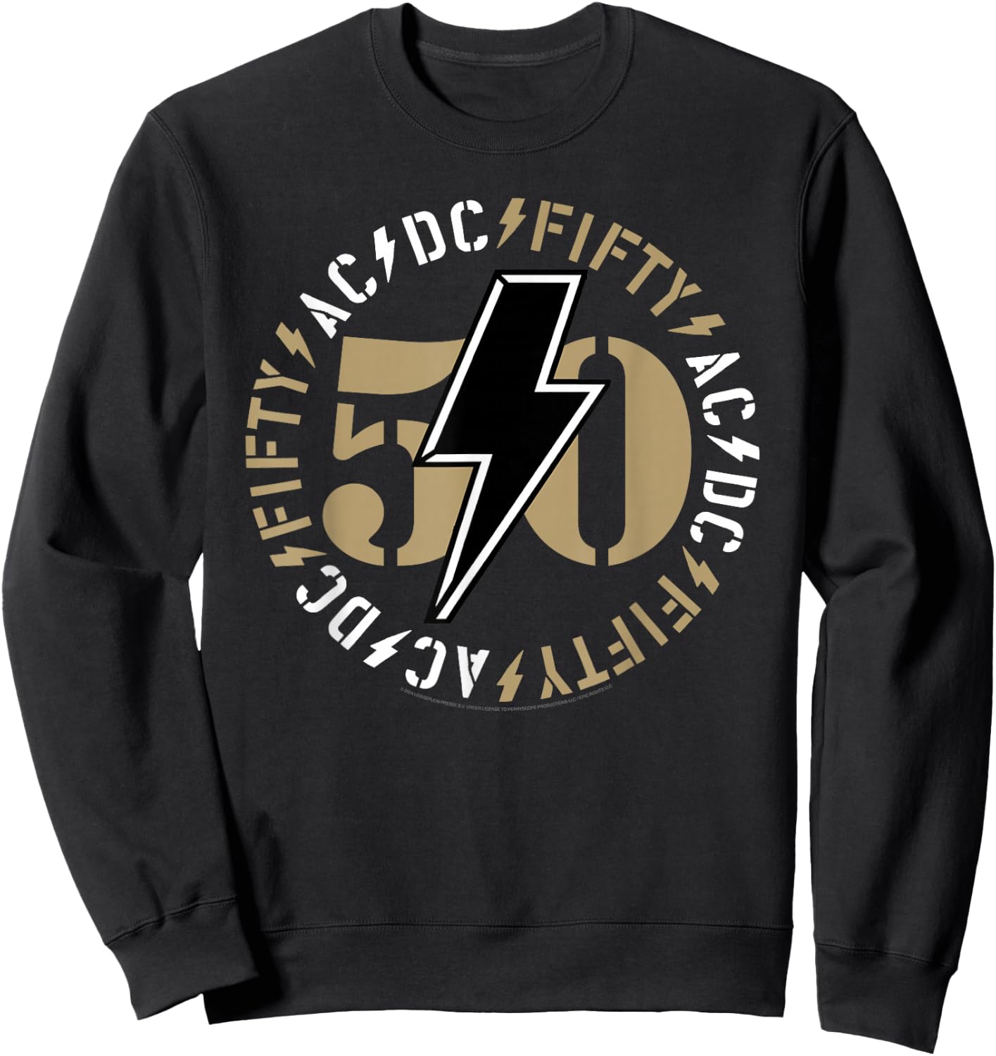 AC/DC - 50 Years Bolt Sweatshirt - Sweatshirt | Black