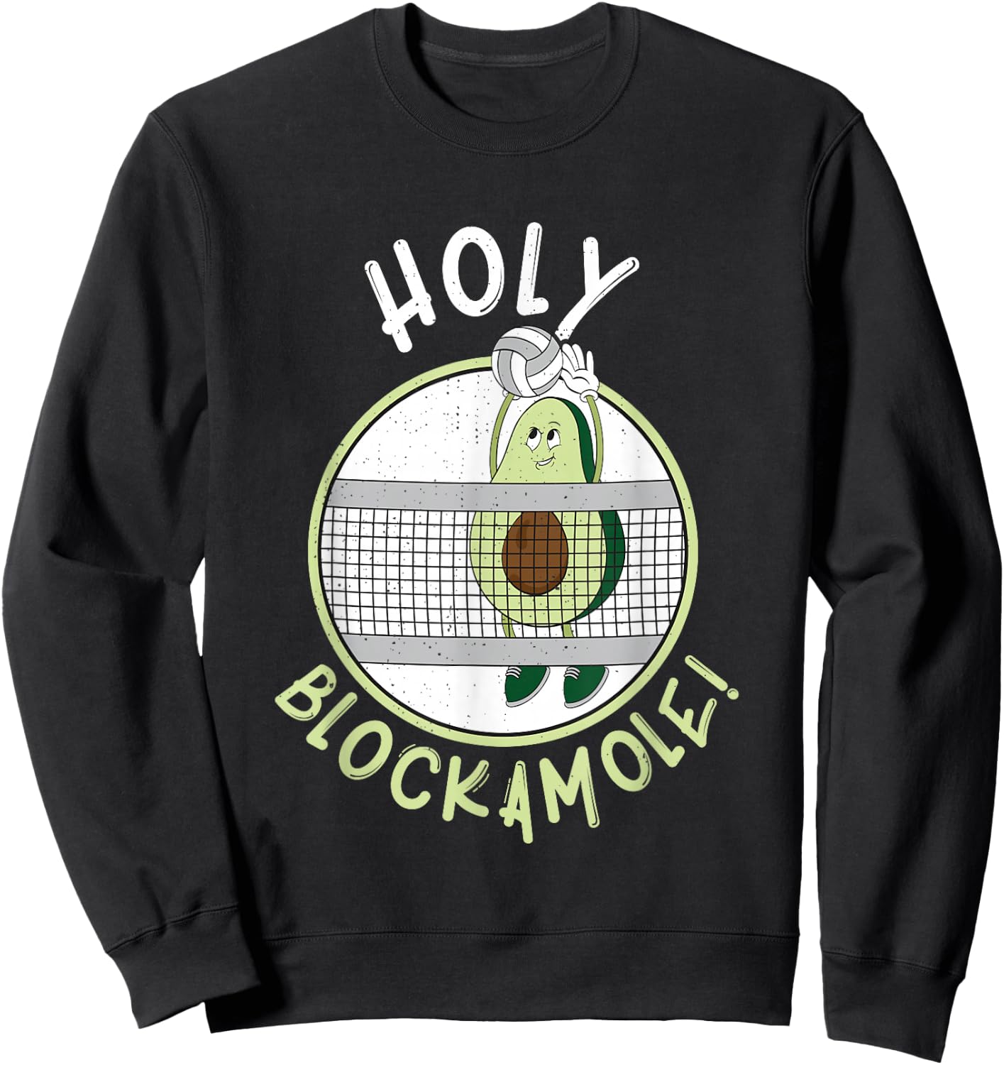Funny Volleyball Blocker Training for an Avocado Fan Sweatshirt - Sweatshirt | Black