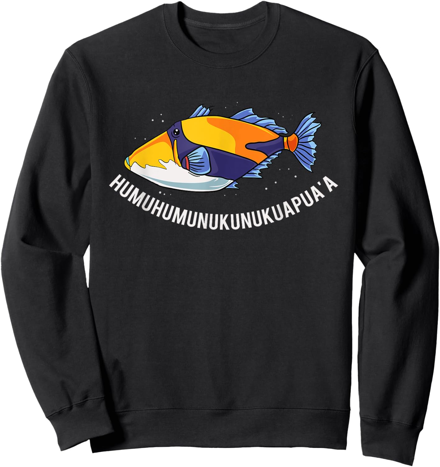 Humuhumunukunukuapua'a Hawaiian State Fish Sweatshirt - Sweatshirt | Black