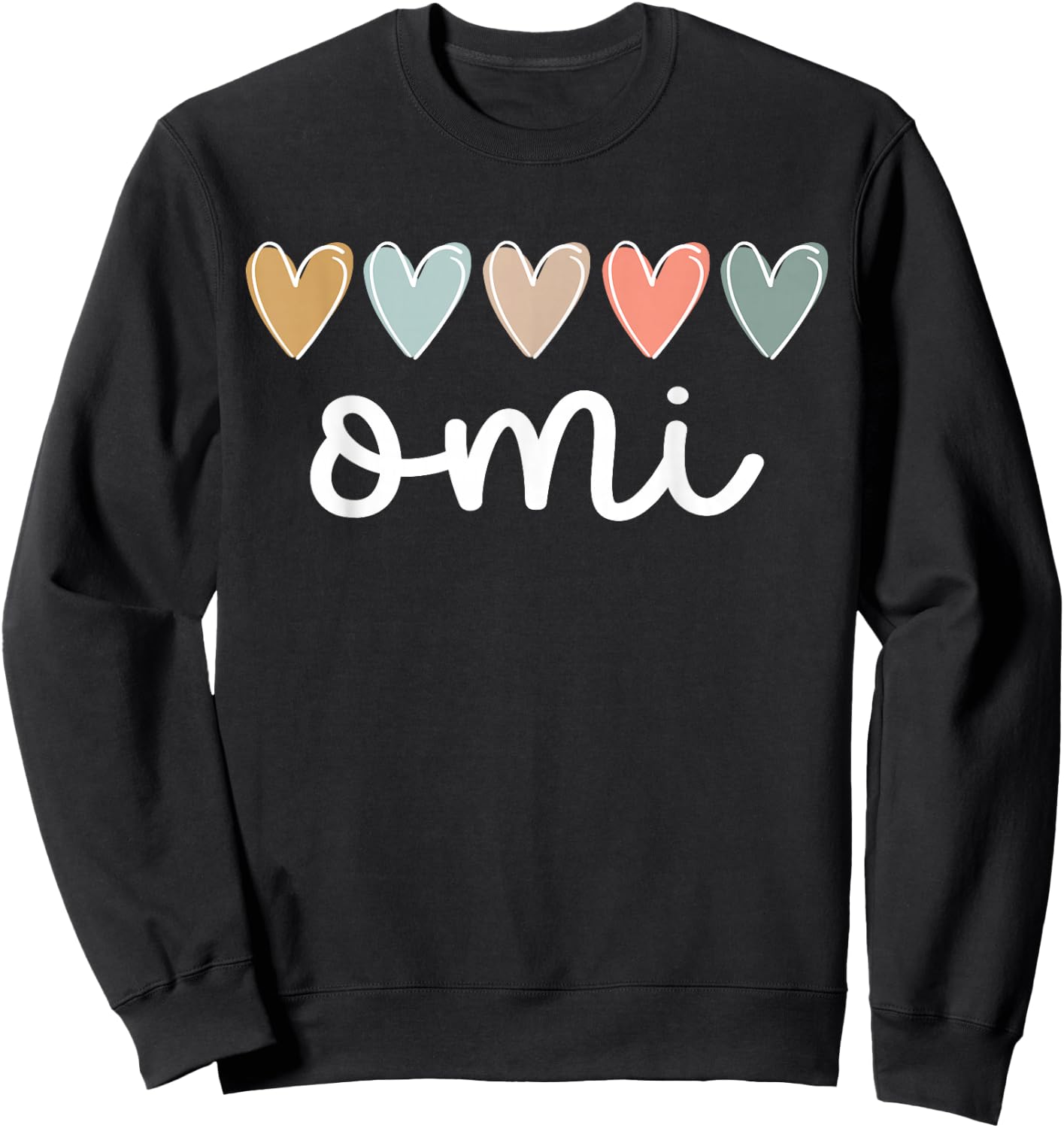 Omi Hearts Omi Grandma Omi Grandmother Sweatshirt - Sweatshirt | Black