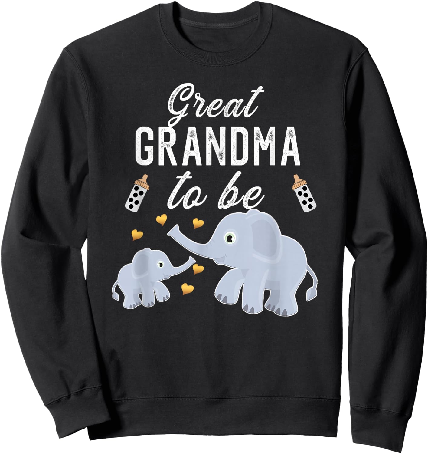 Great Grandma To Be Elephant Baby Shower Great Grandma Sweatshirt - Sweatshirt | Black