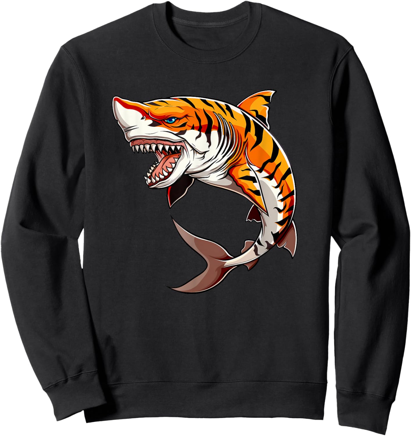 TigerShark - Shark Tiger - Shark Made Out Of Tiger Sweatshirt - Sweatshirt | Black