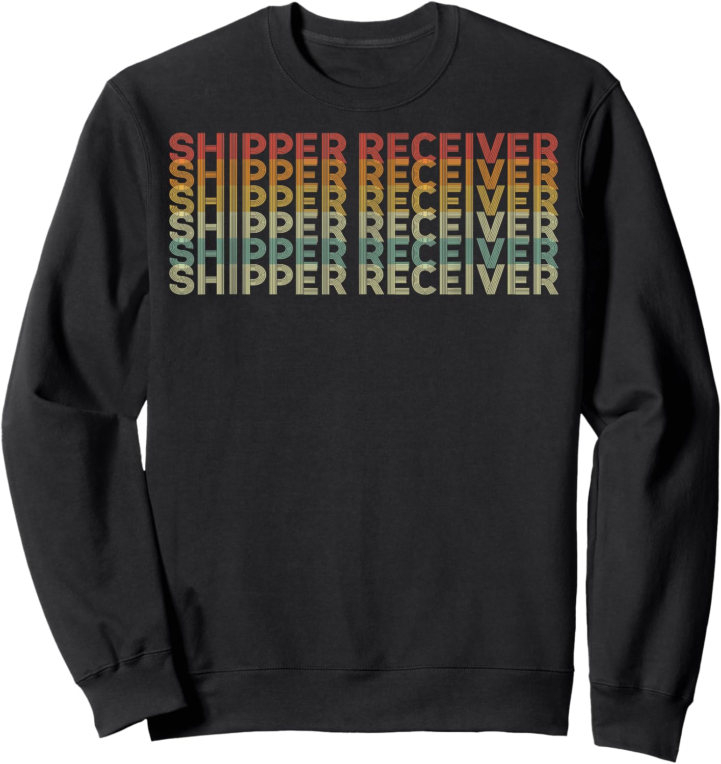 Retro 70s Shipper Receiver Job Title Sweatshirt - Sweatshirt | Black