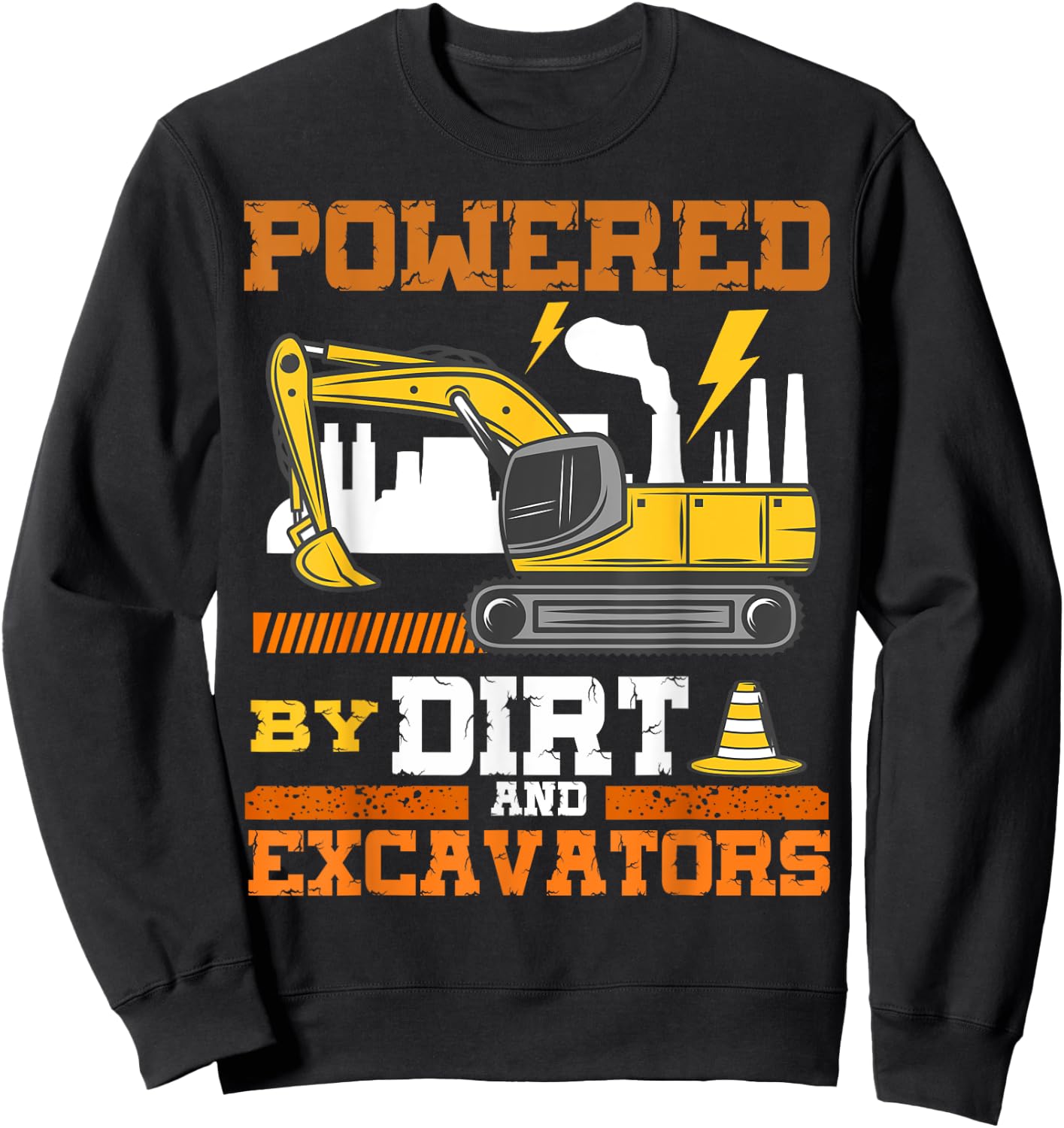 Construction Vehicle Excavator Sweatshirt - Sweatshirt | Black